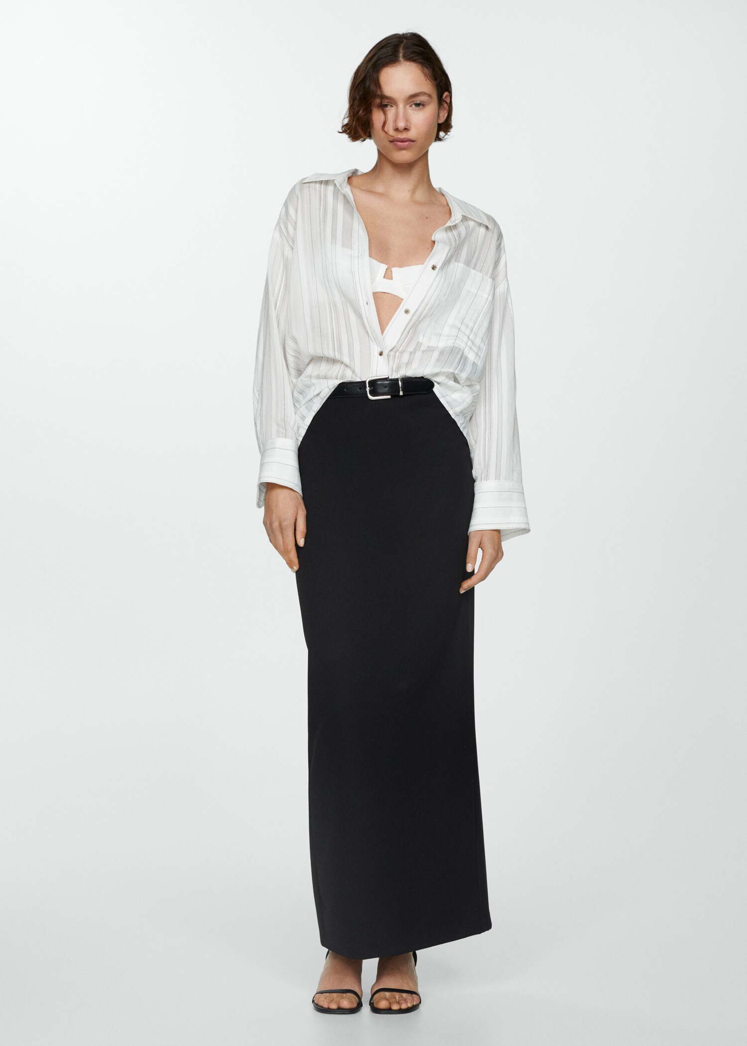 Semi-transparent striped shirt - General plane