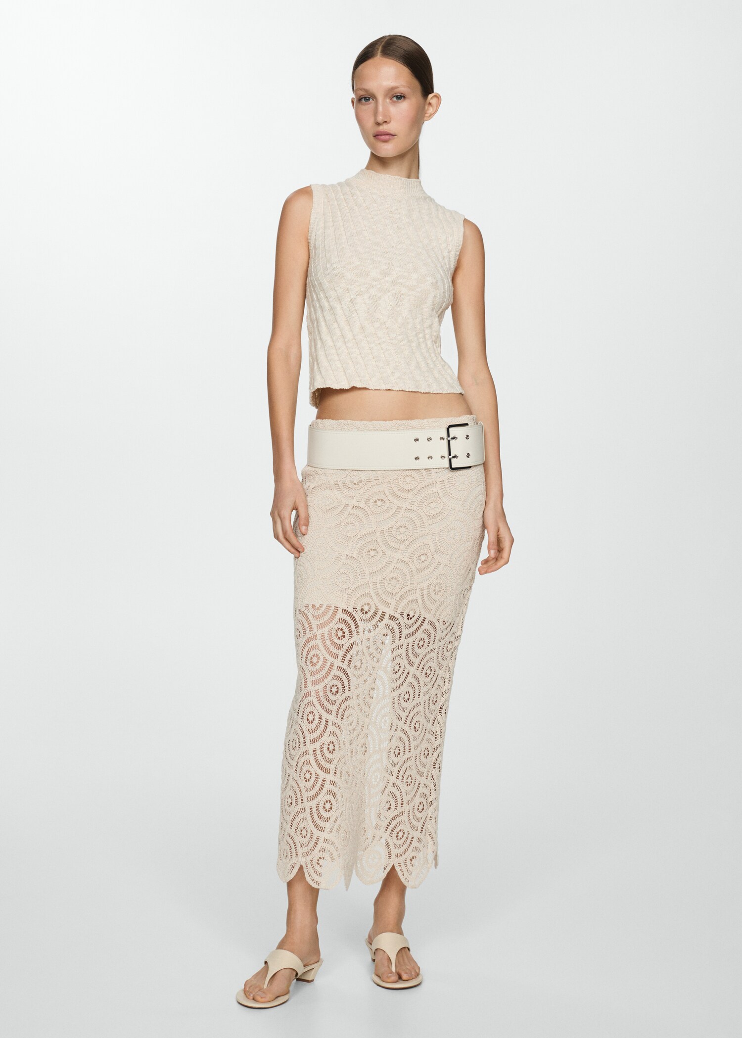 Crochet midi skirt - General plane