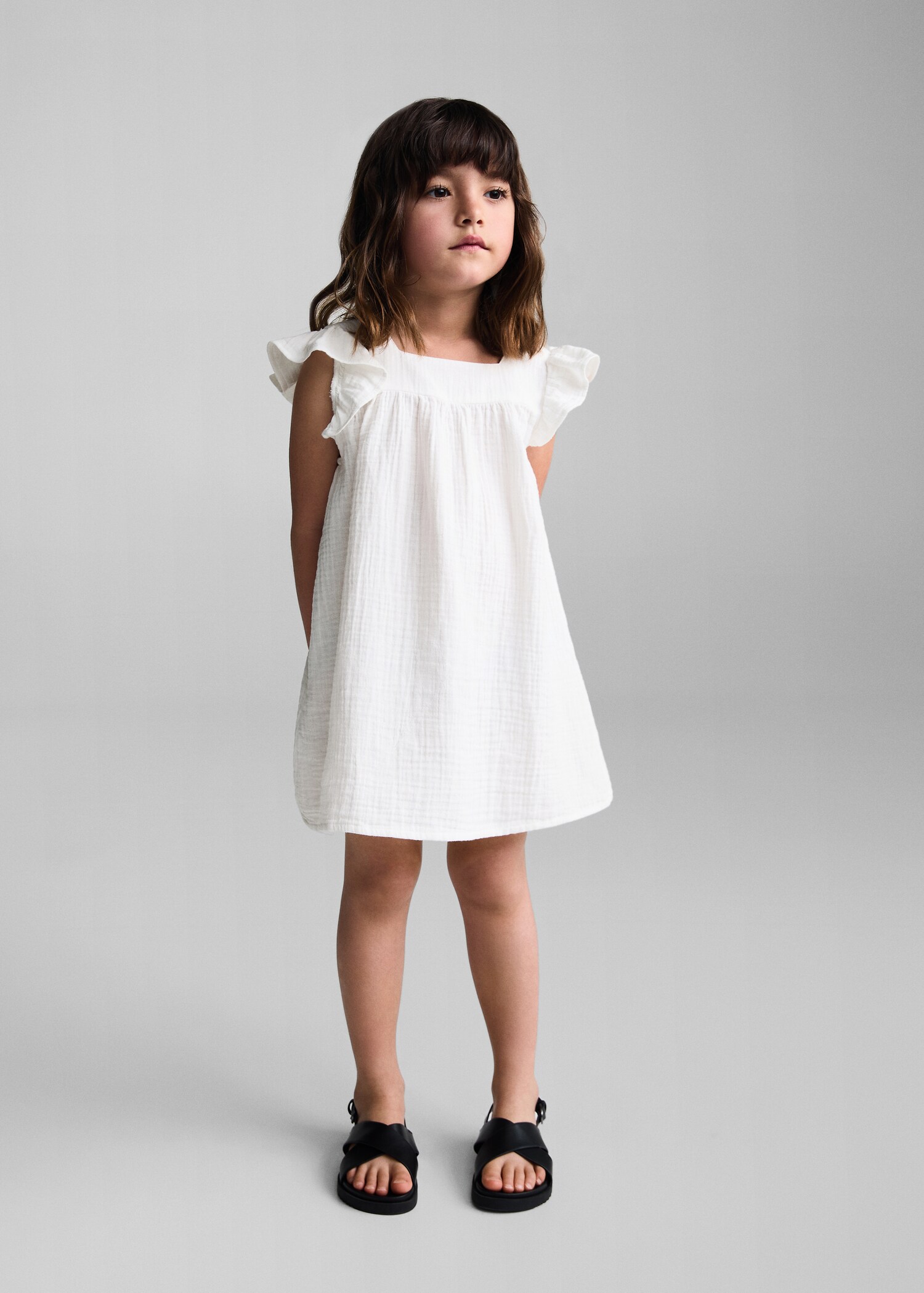 Frill cotton dress - General plane