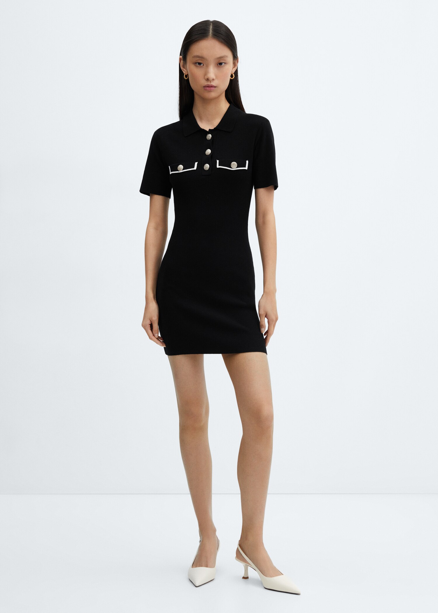 Robe maille col polo - Plan général