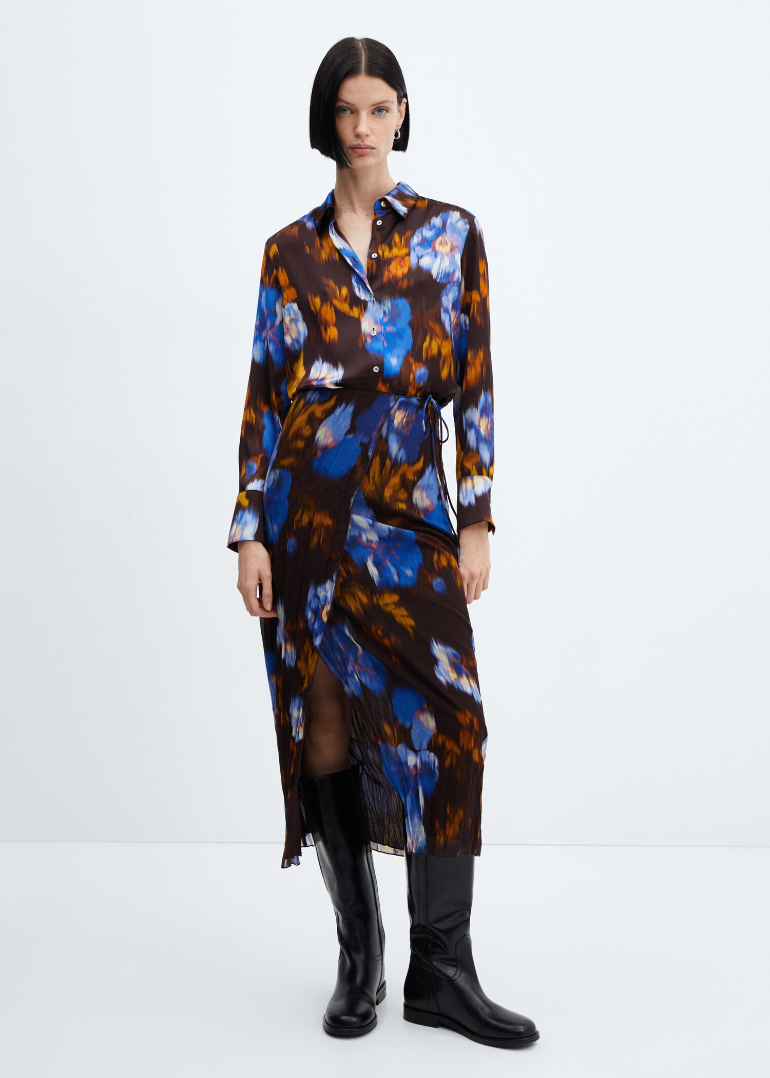 Chemise satinée imprimée - Plan général