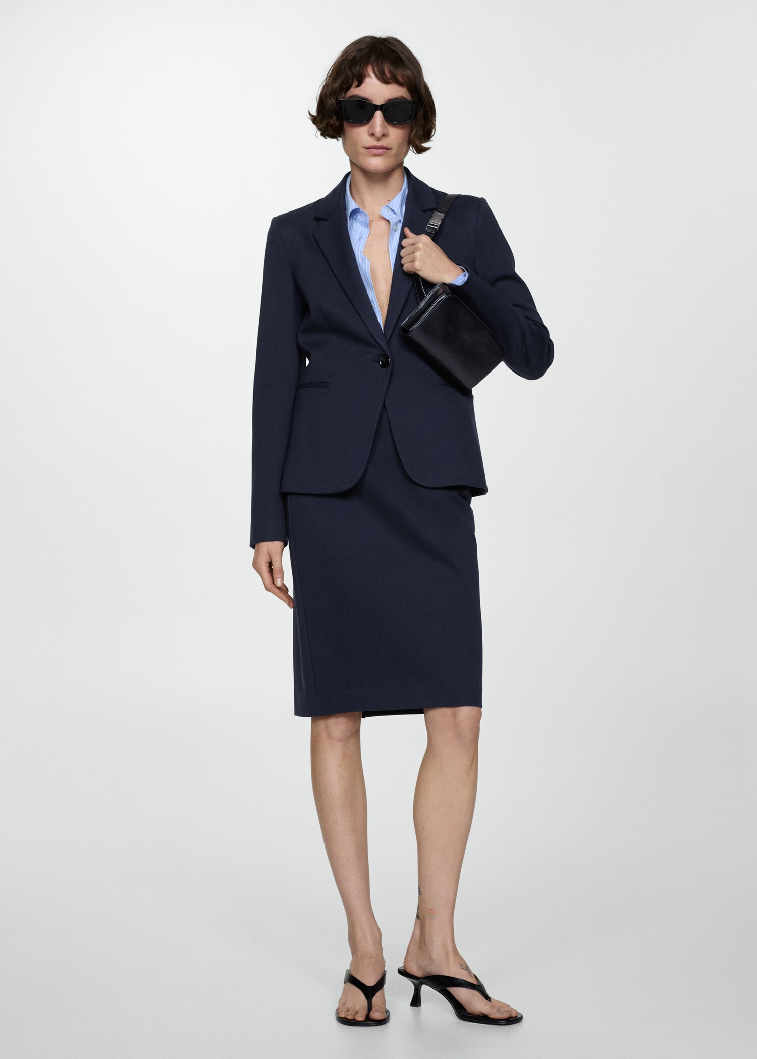 Blazer entallada punto roma - Plano general