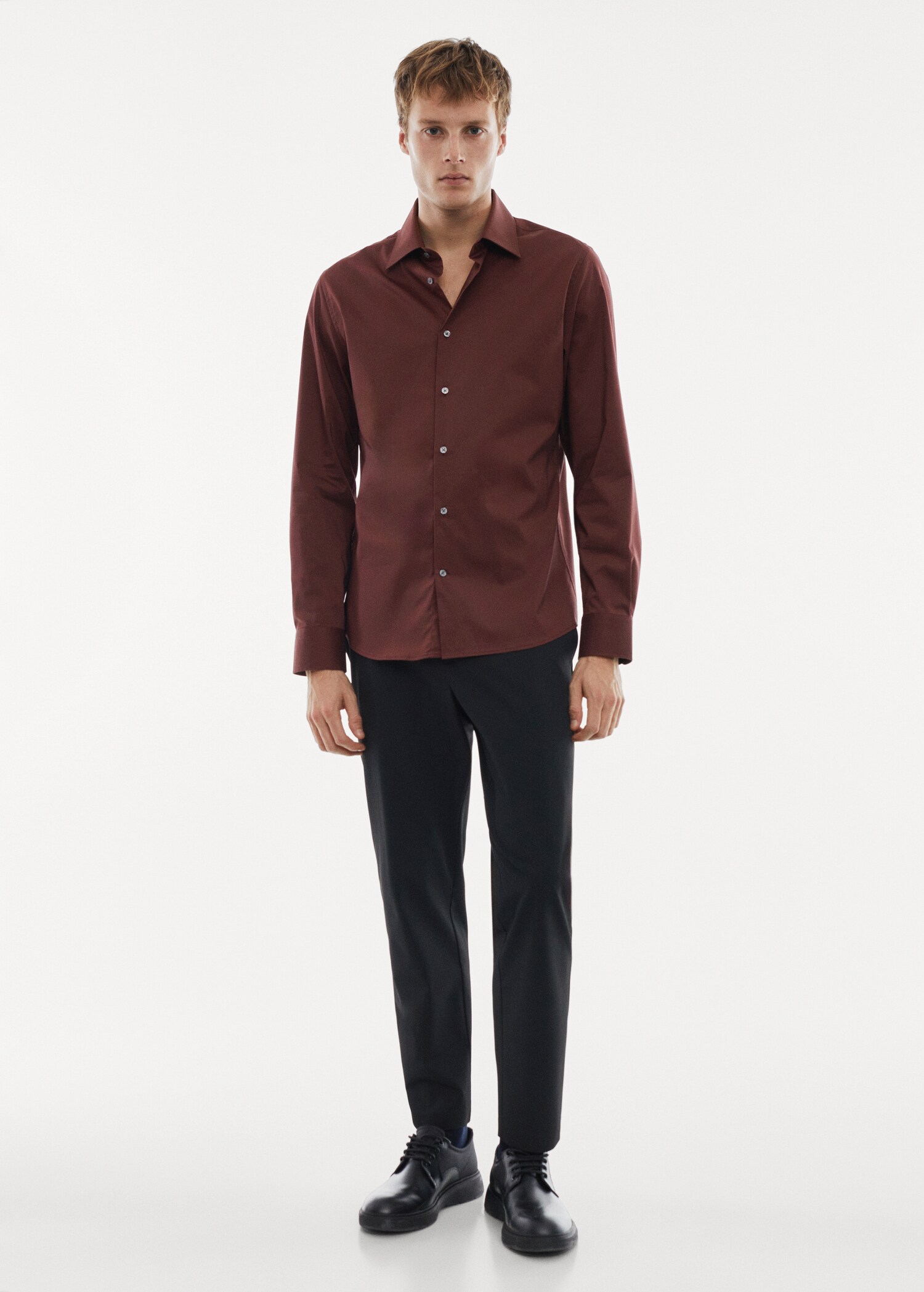 Regular-fit stretch cotton shirt - General plane