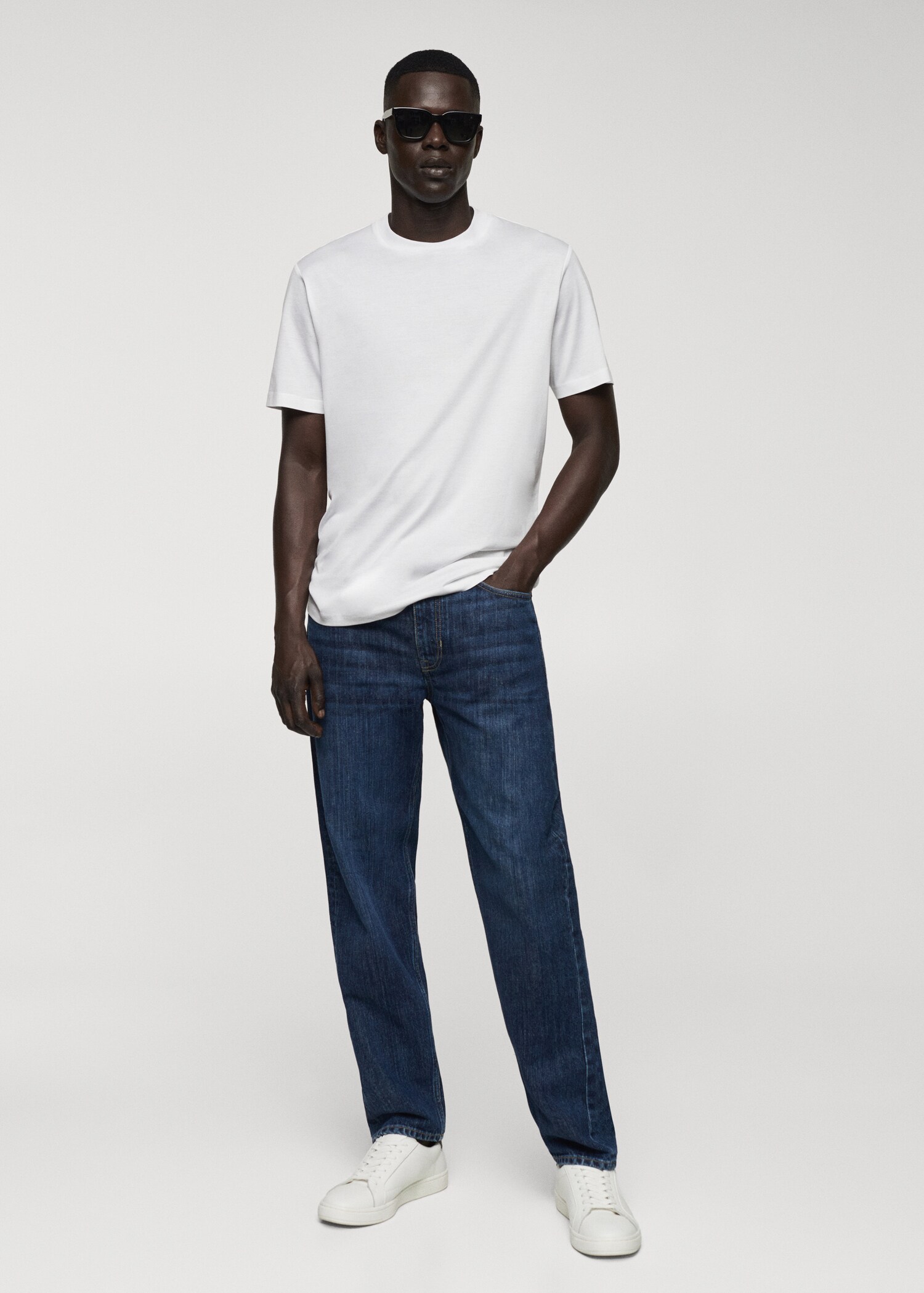 T-shirt slim-fit mercerisé - Plan général