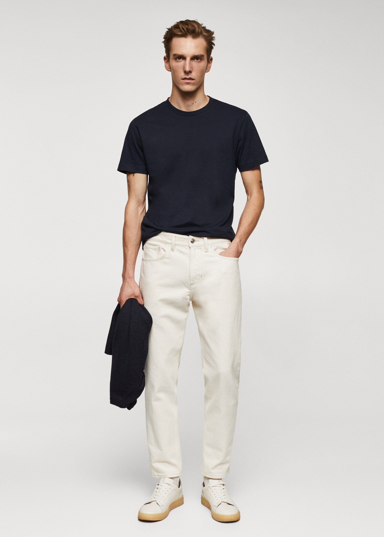 Basic cotton stretch T-shirt - General plane