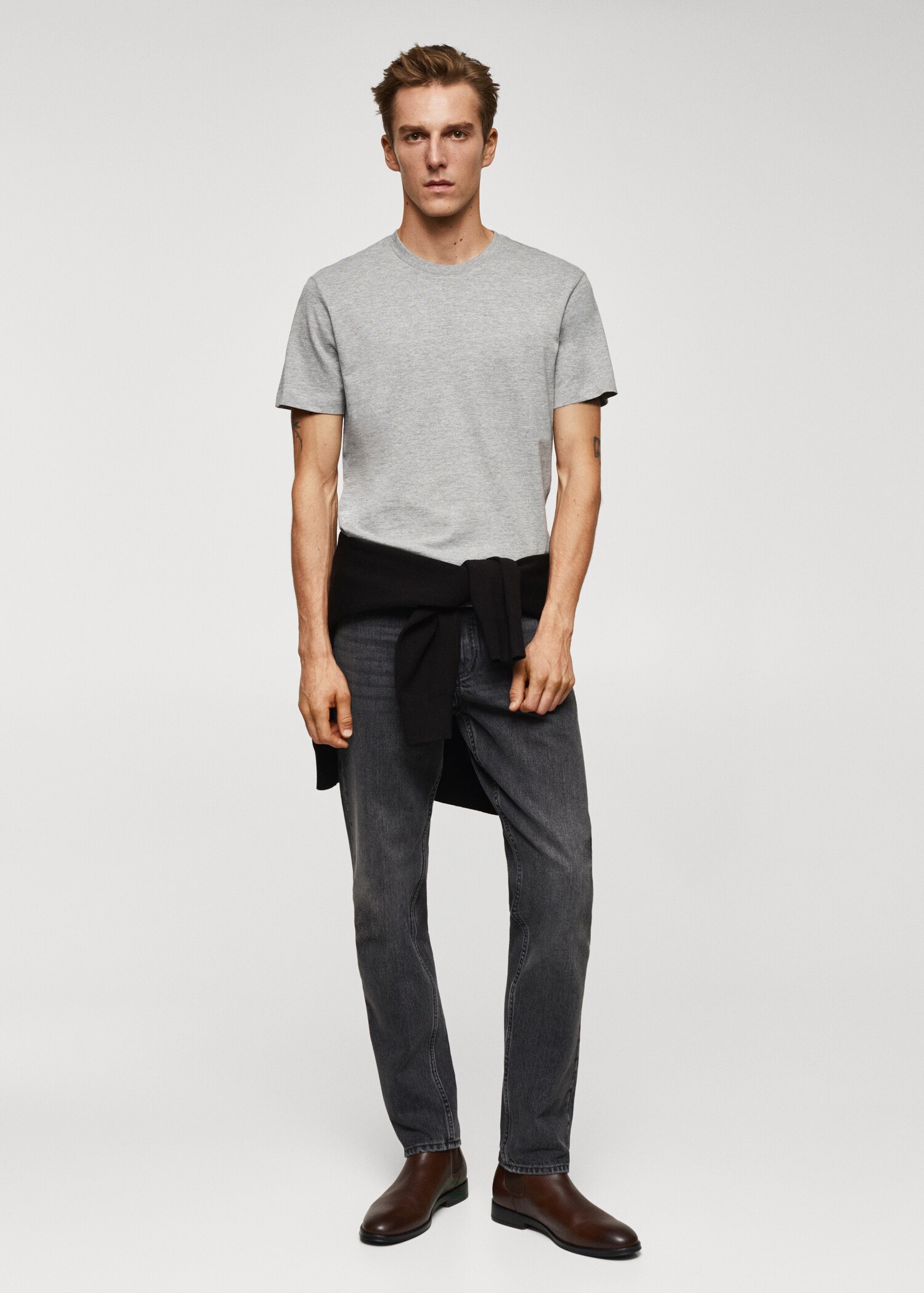 Basic cotton stretch T-shirt - General plane