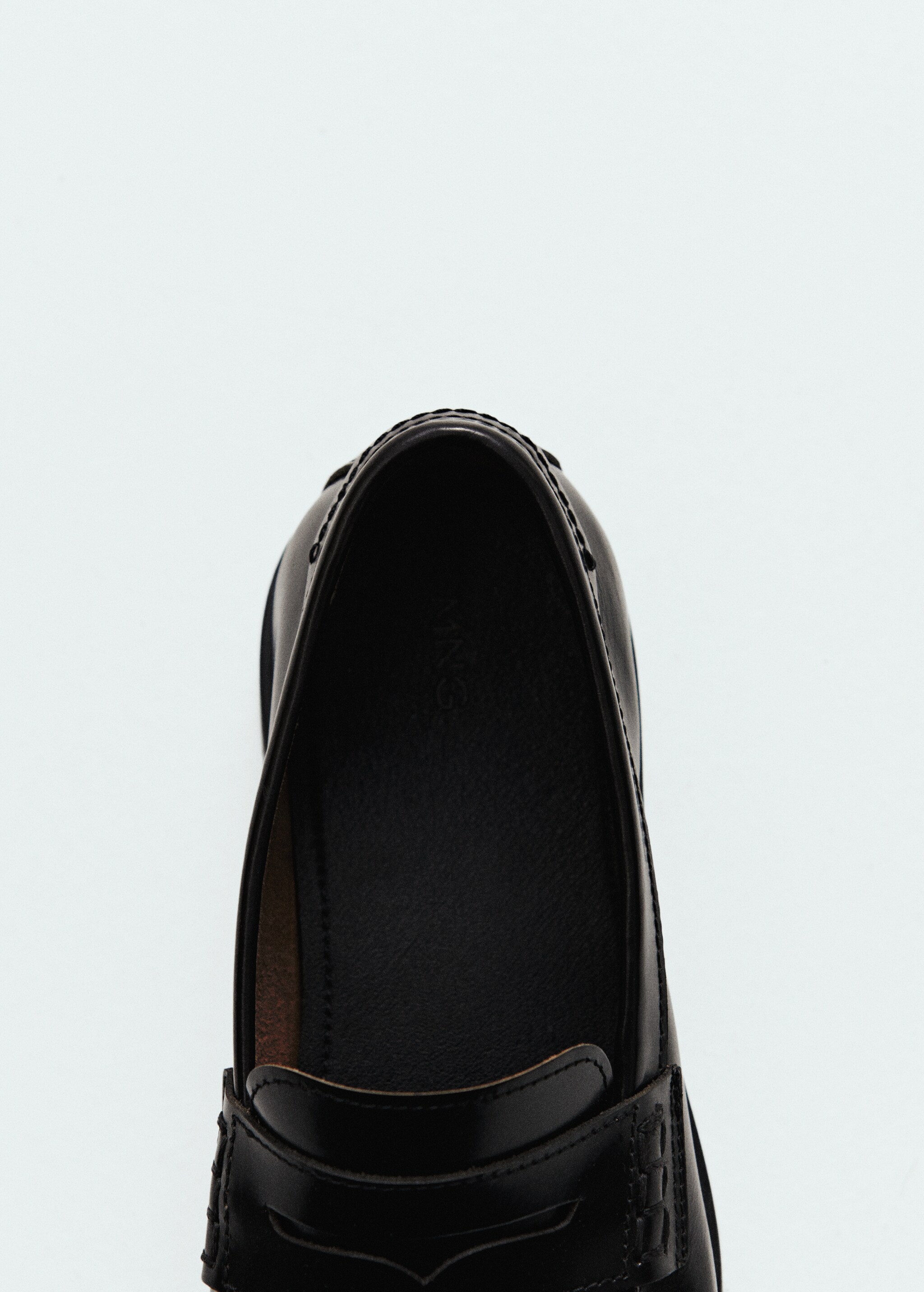 Aged-leather loafers - General plane