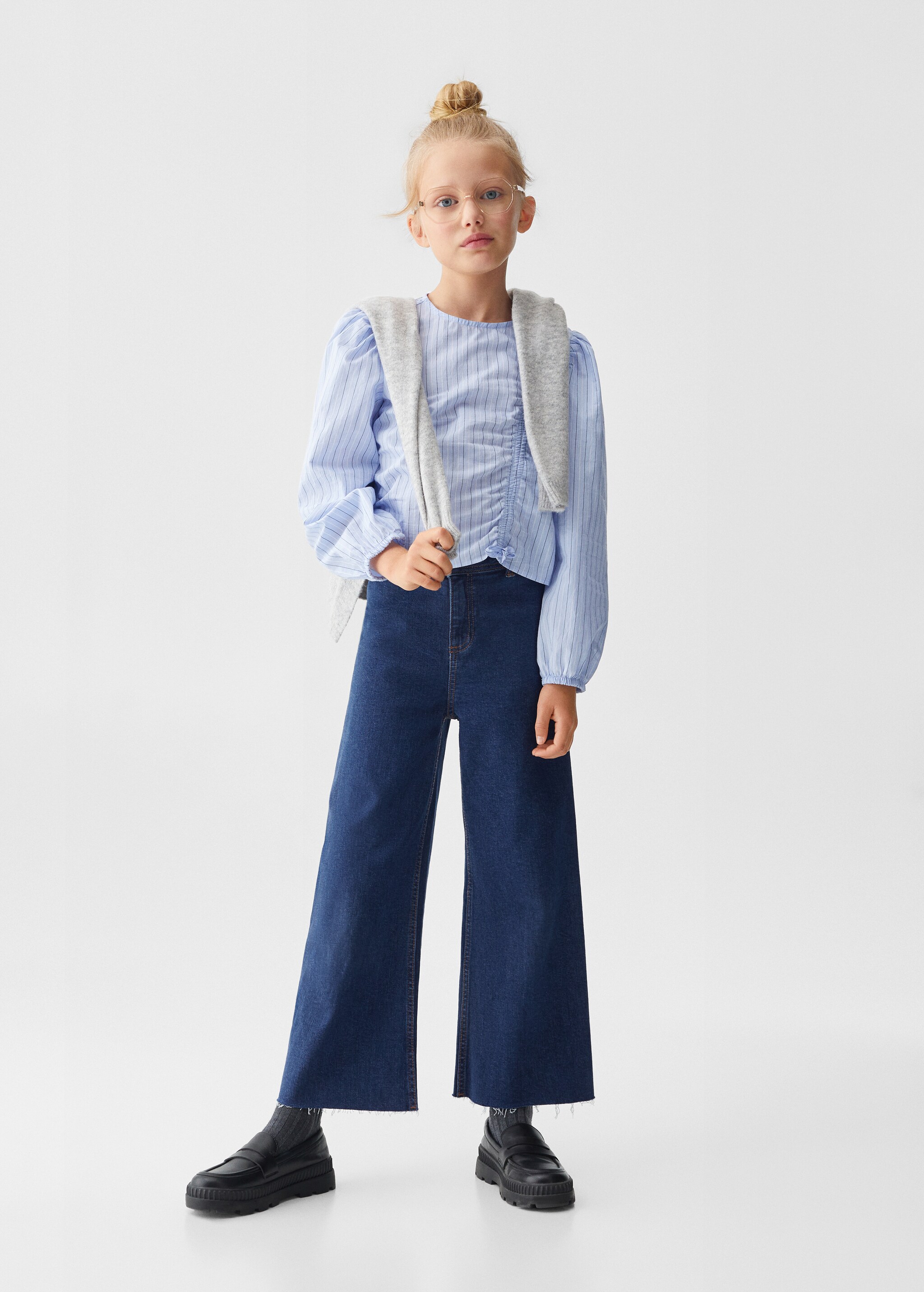Culotte-Jeans mit hohem Bund - Allgemeine Ansicht