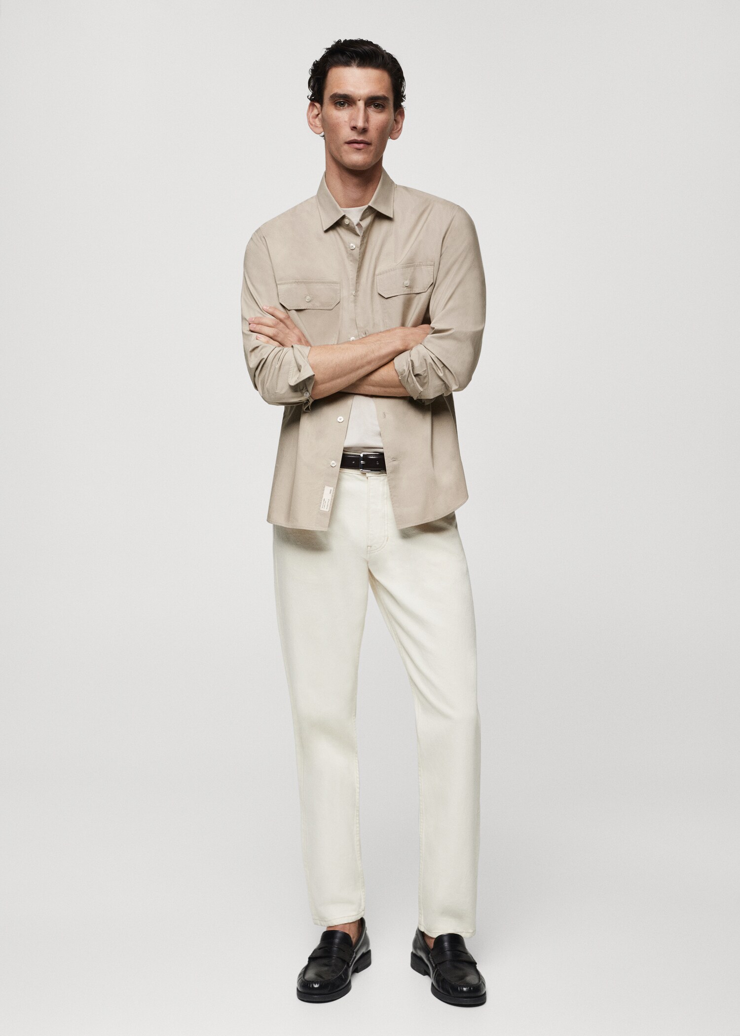 Chest-pocket cotton shirt - General plane