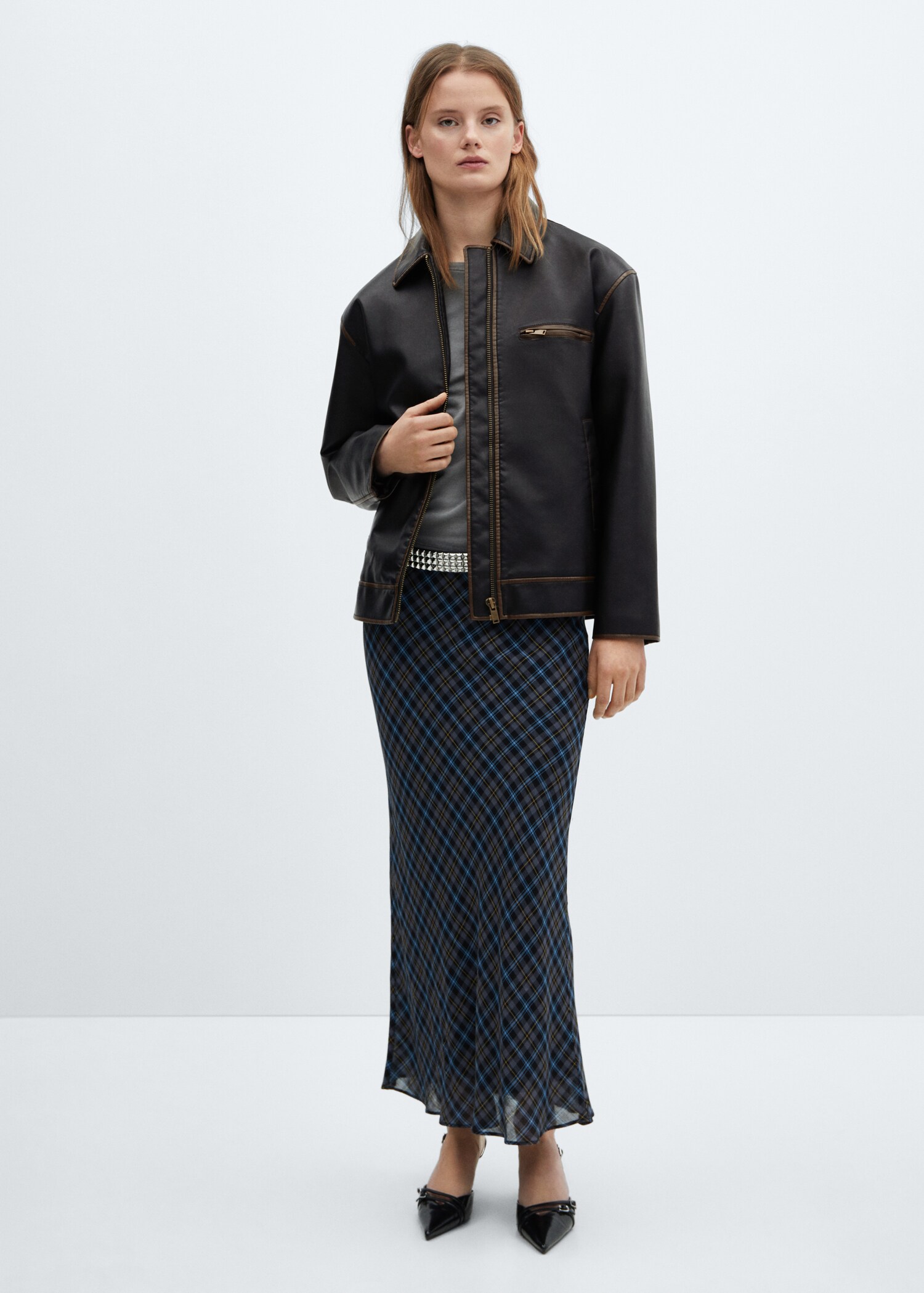 Blouson similicuir effet usé - Plan général