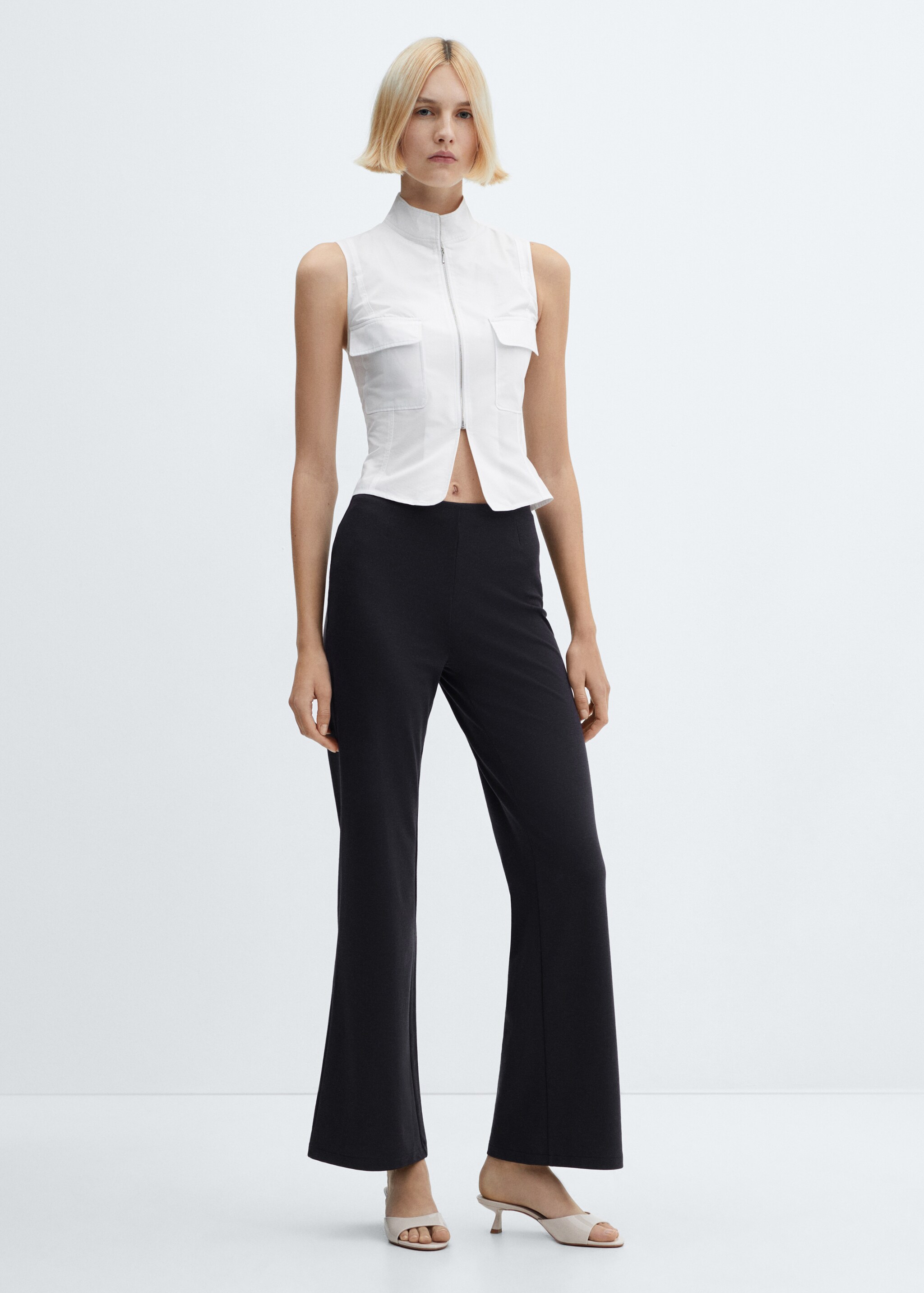 High rise knitted trousers - General plane