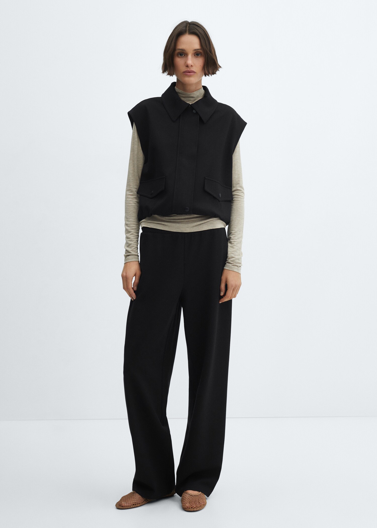 Pantalon droit taille élastique - Plan général