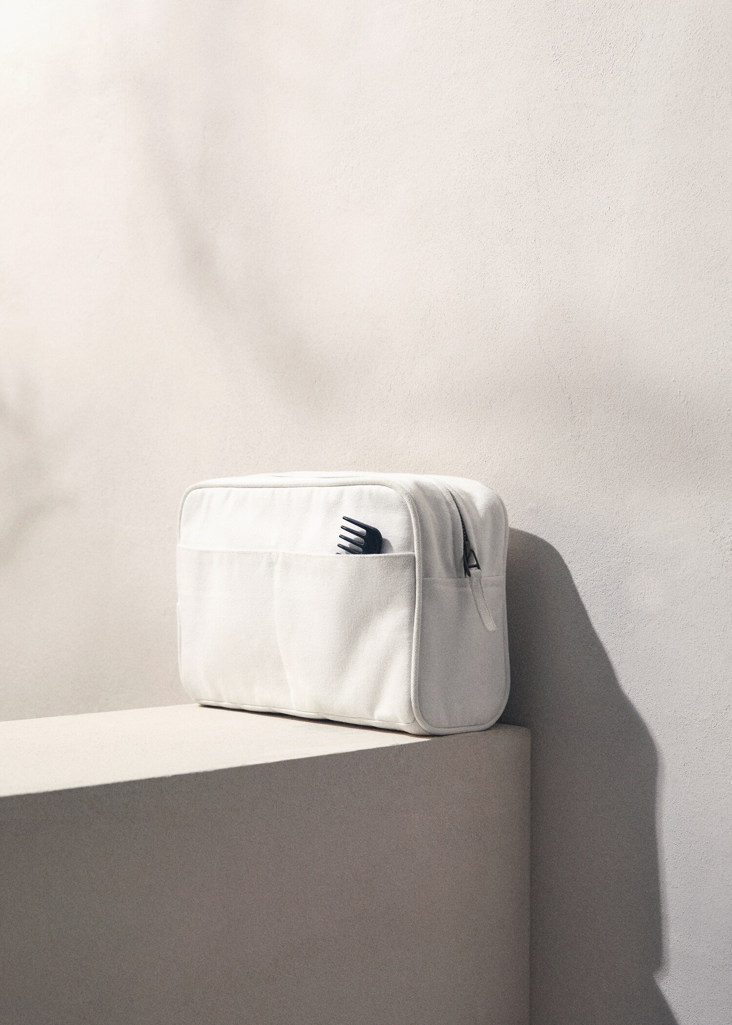 Rectangular cotton toiletry bag - General plane
