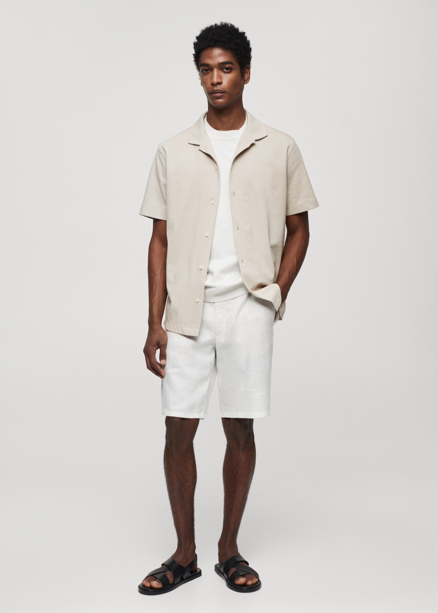 Chemise coton manches courtes - Plan général