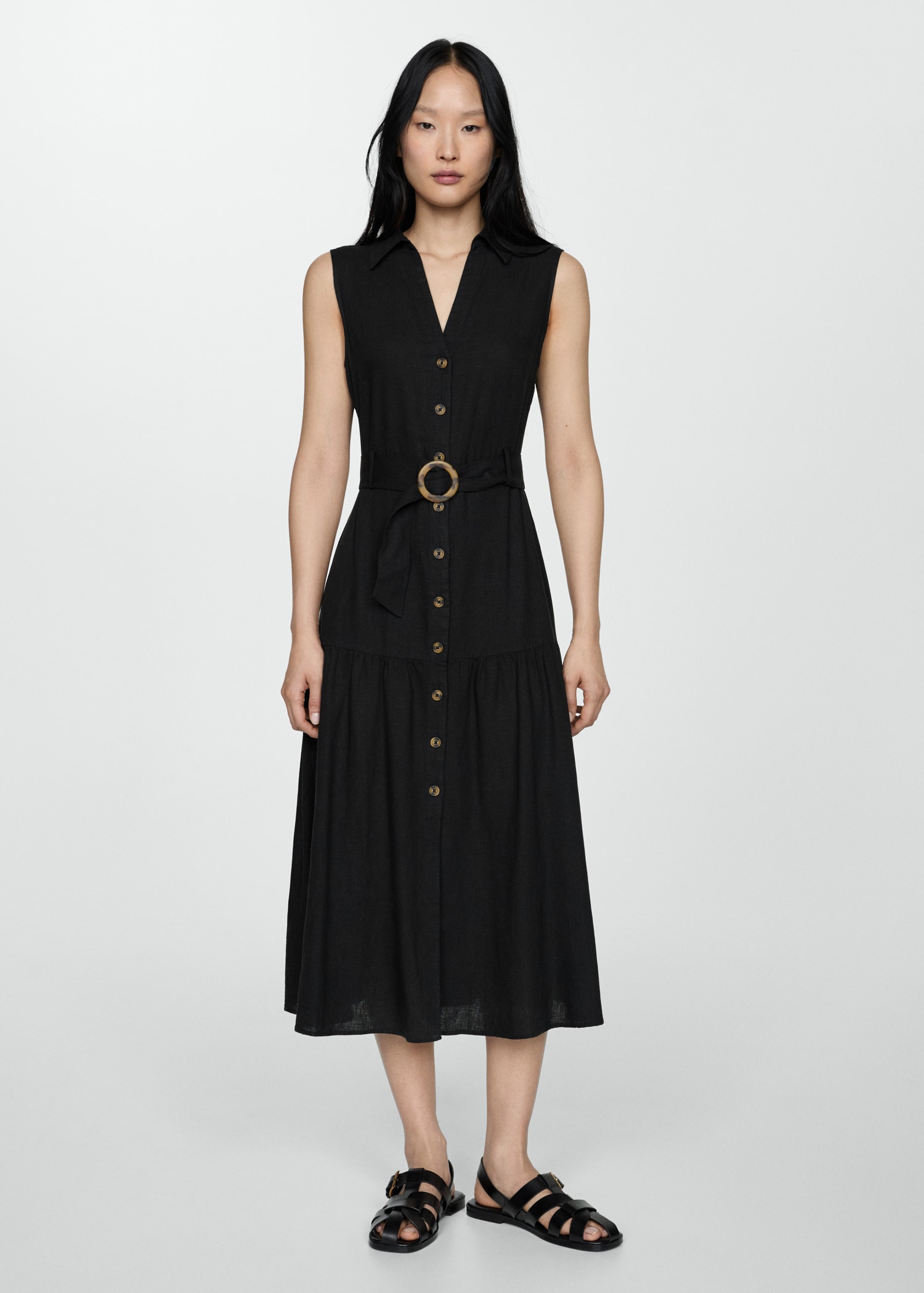 Belt shirt dress - General plane