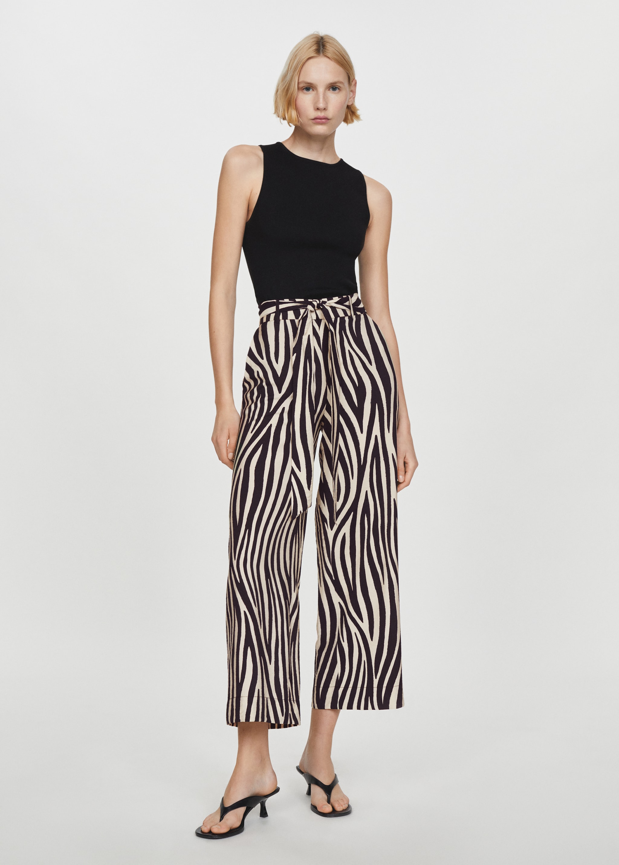 Bow printed trouser - General plane