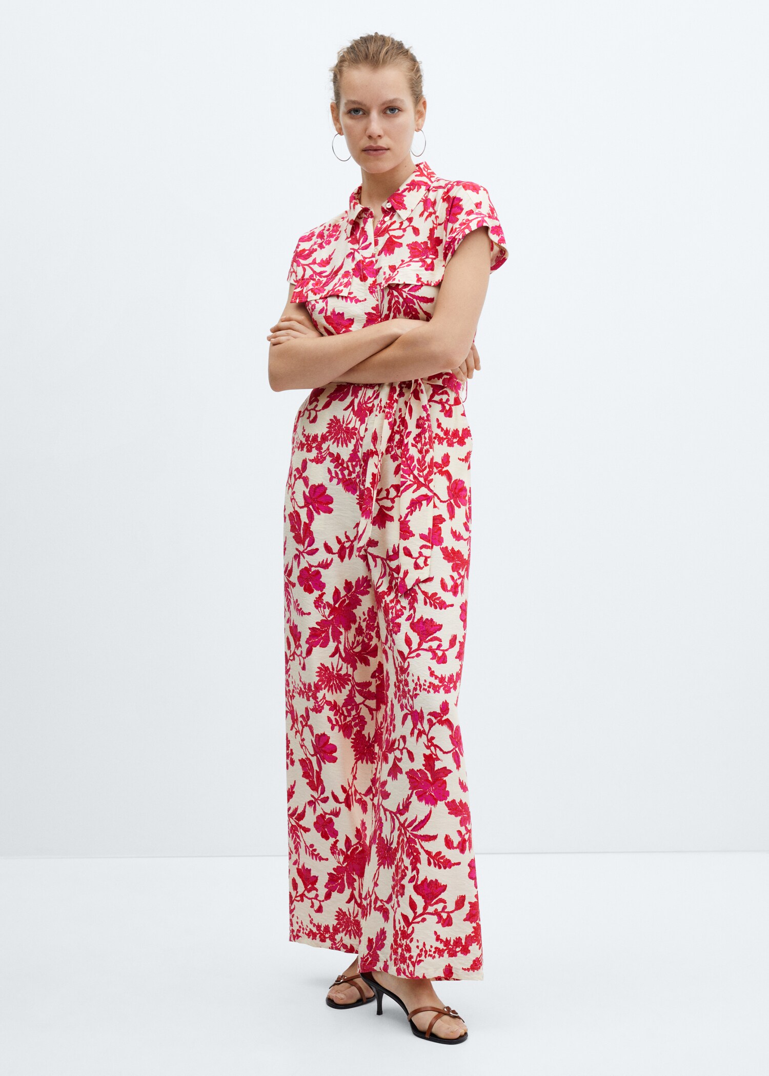 Floral print jumpsuit - General plane