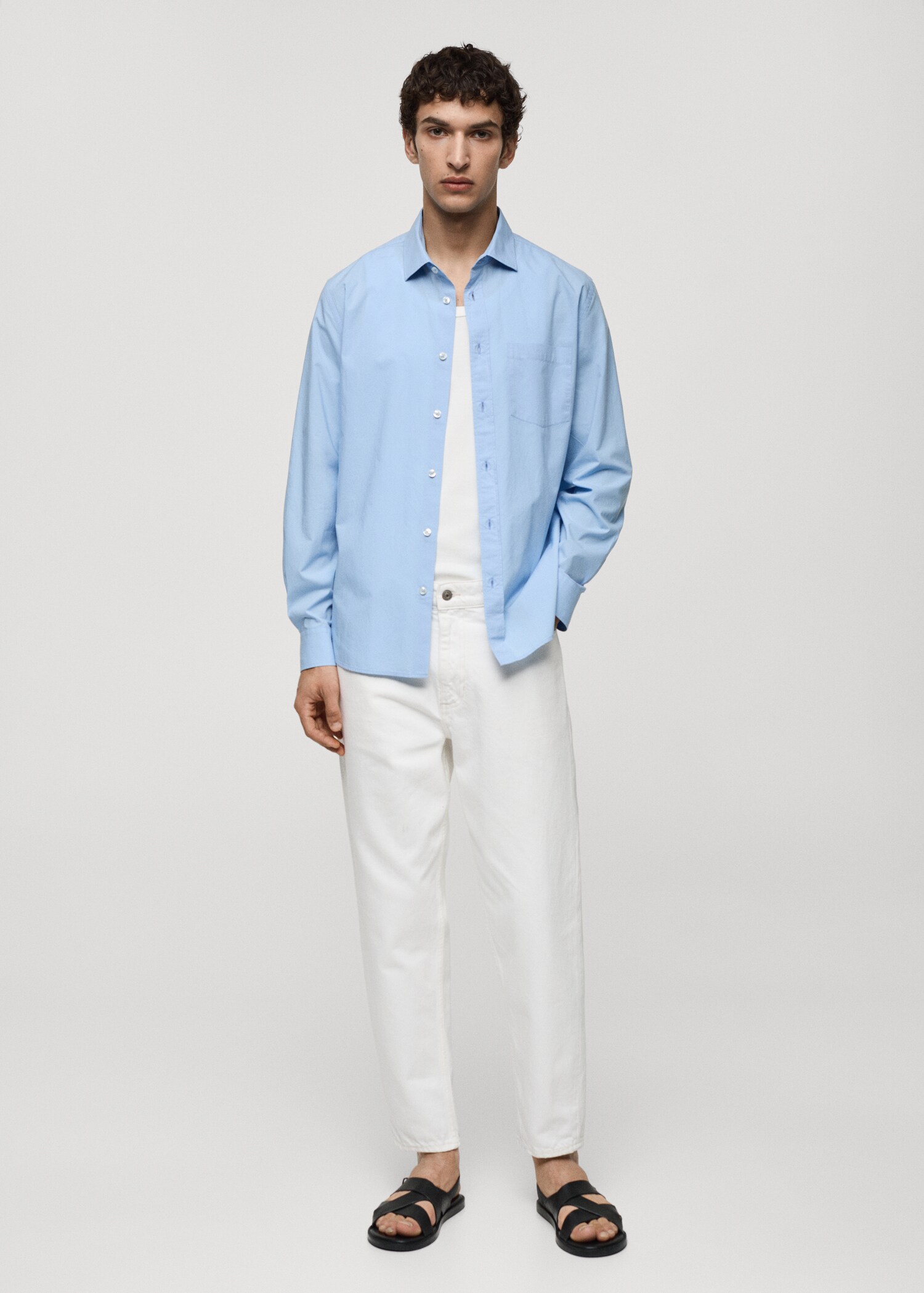 Chemise regular-fit 100 % coton poche - Plan général