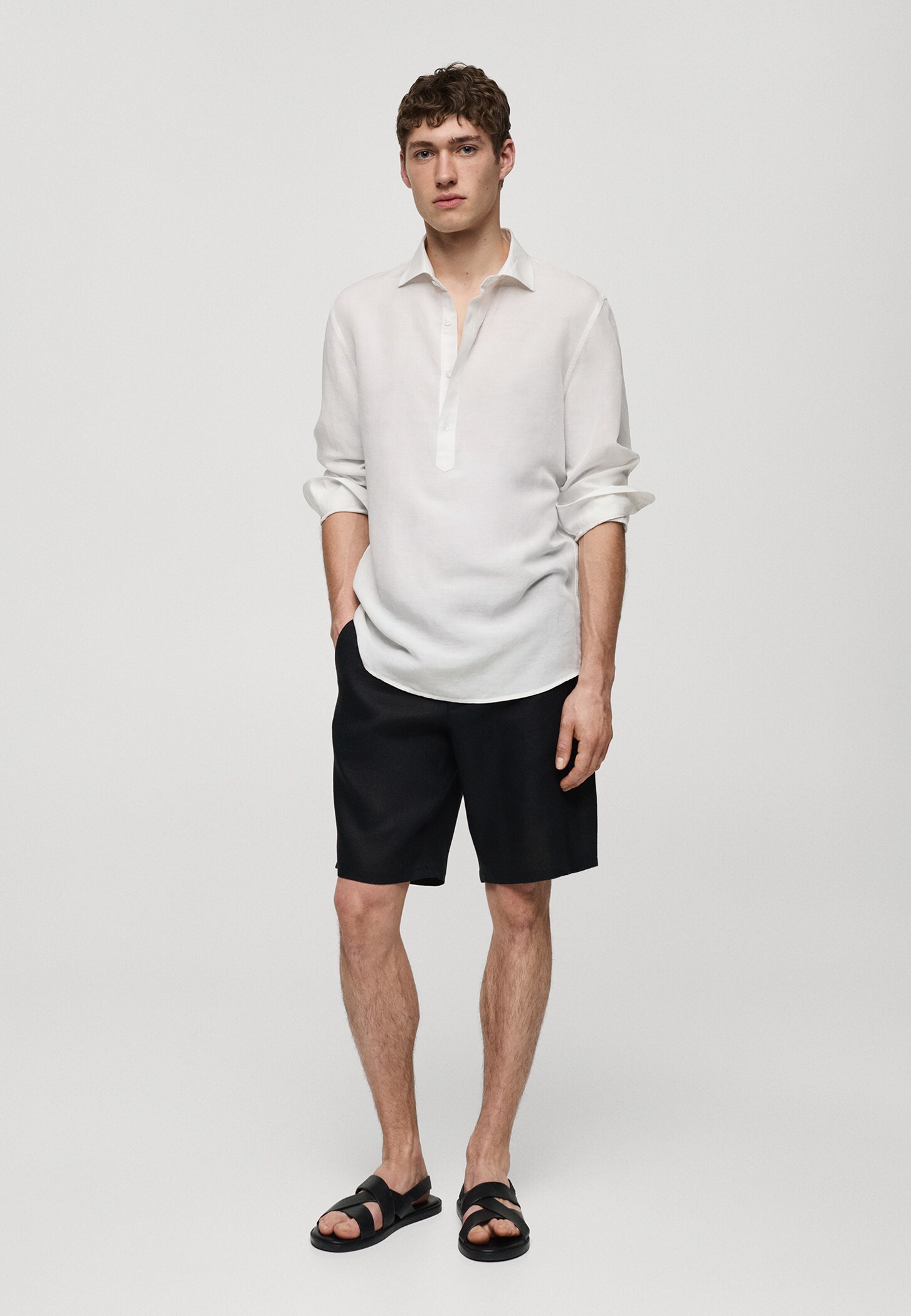 Chemise relaxed-fit lin - Plan général