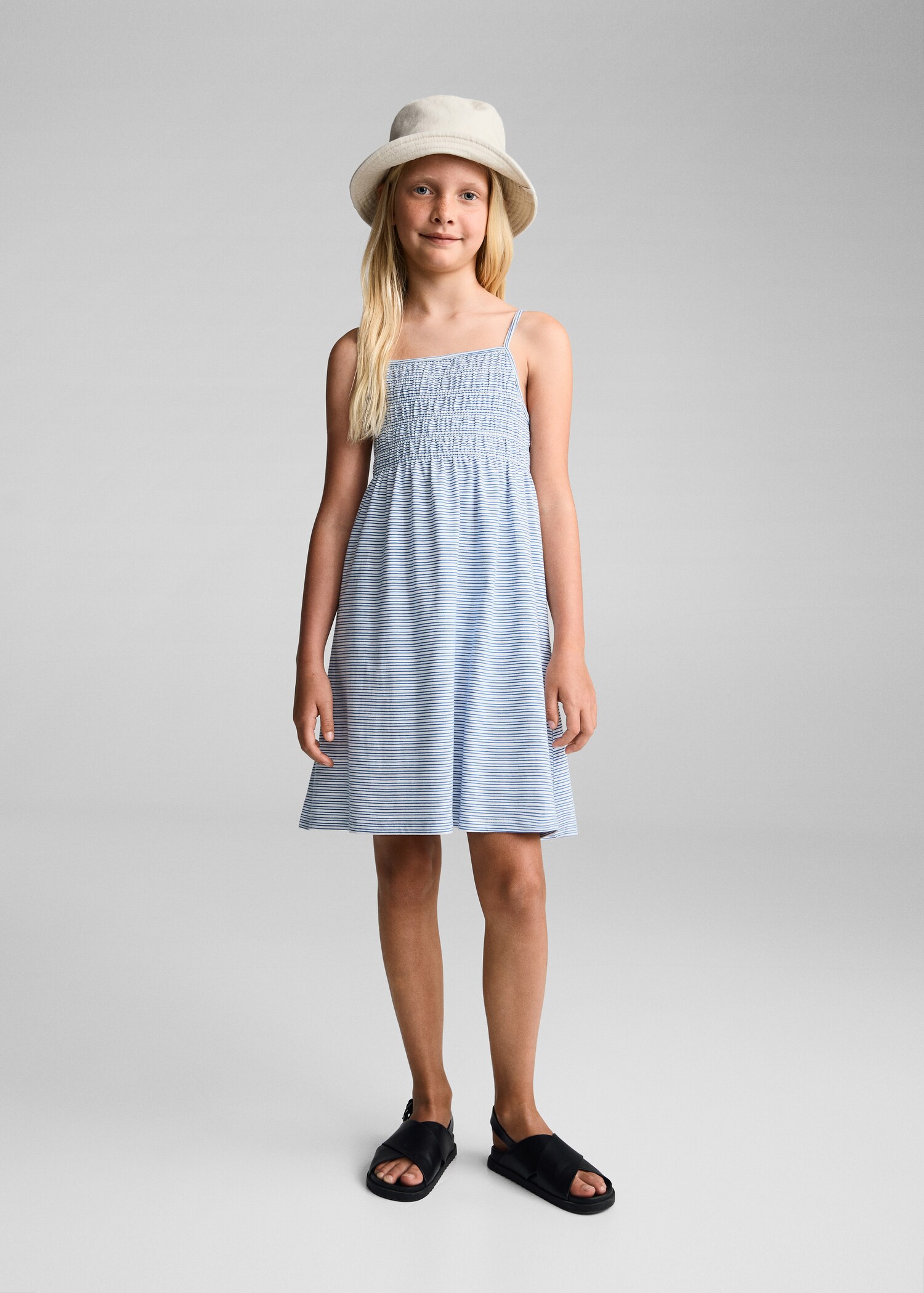 Striped cotton dress - General plane