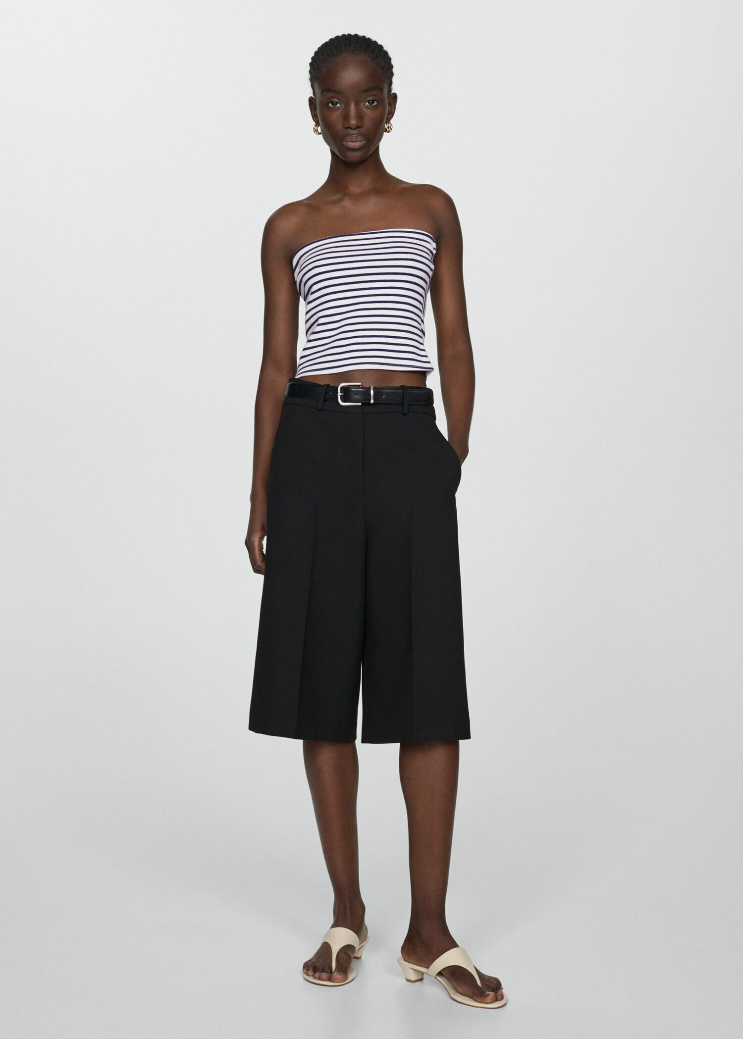 Cotton bandeau top - General plane