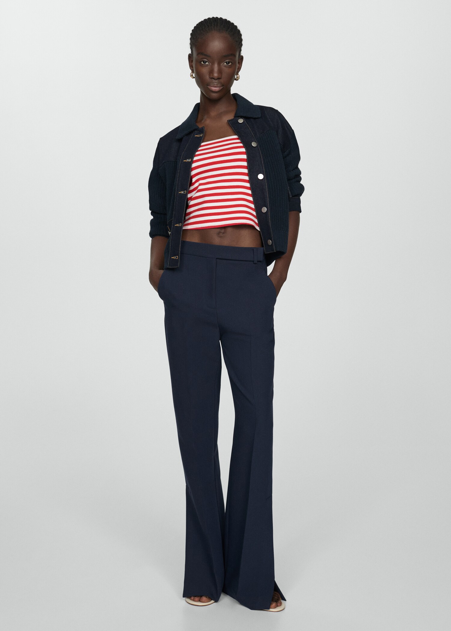 Cotton bandeau top - General plane