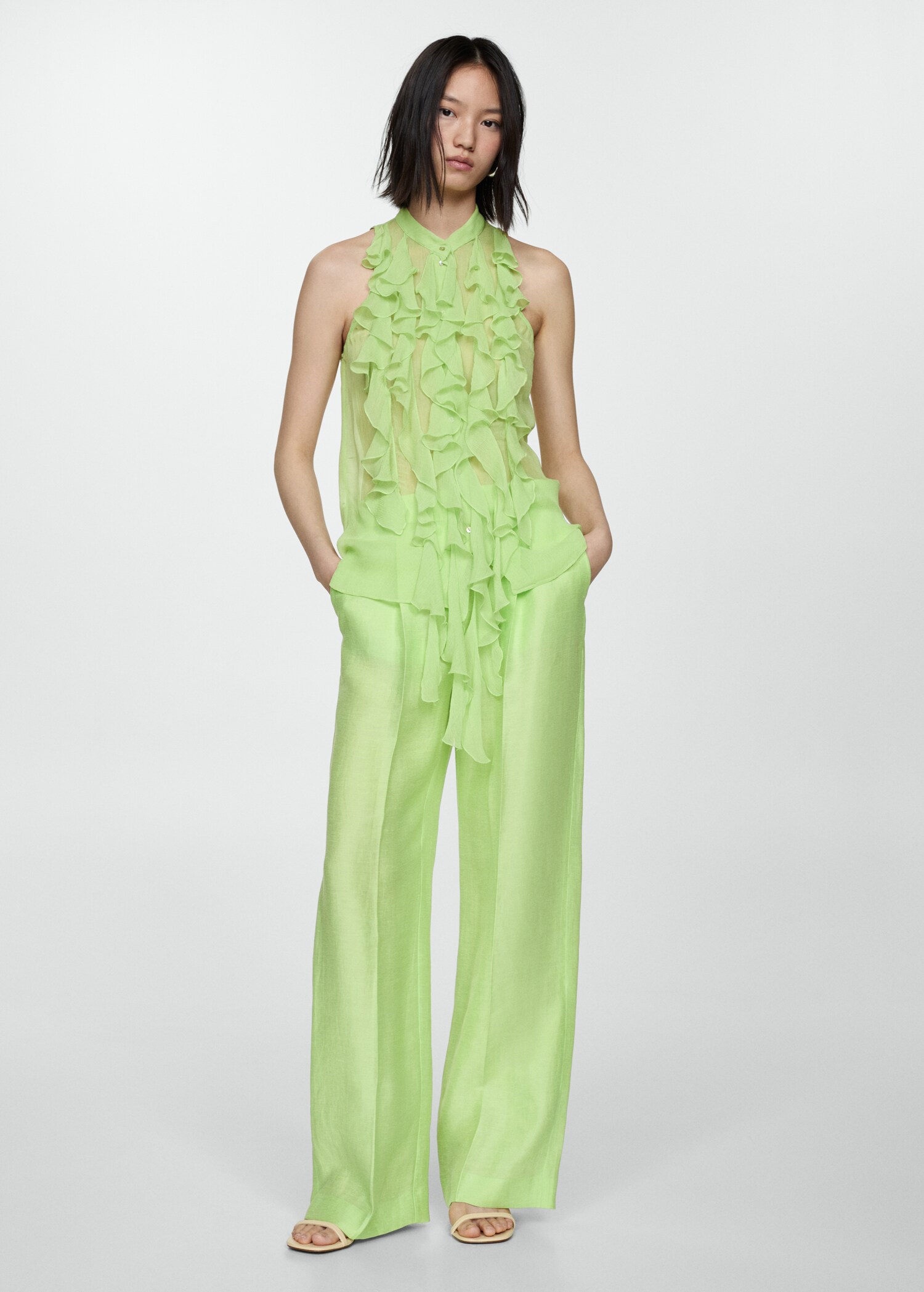 Pantaloni de in wide-leg - Plan general