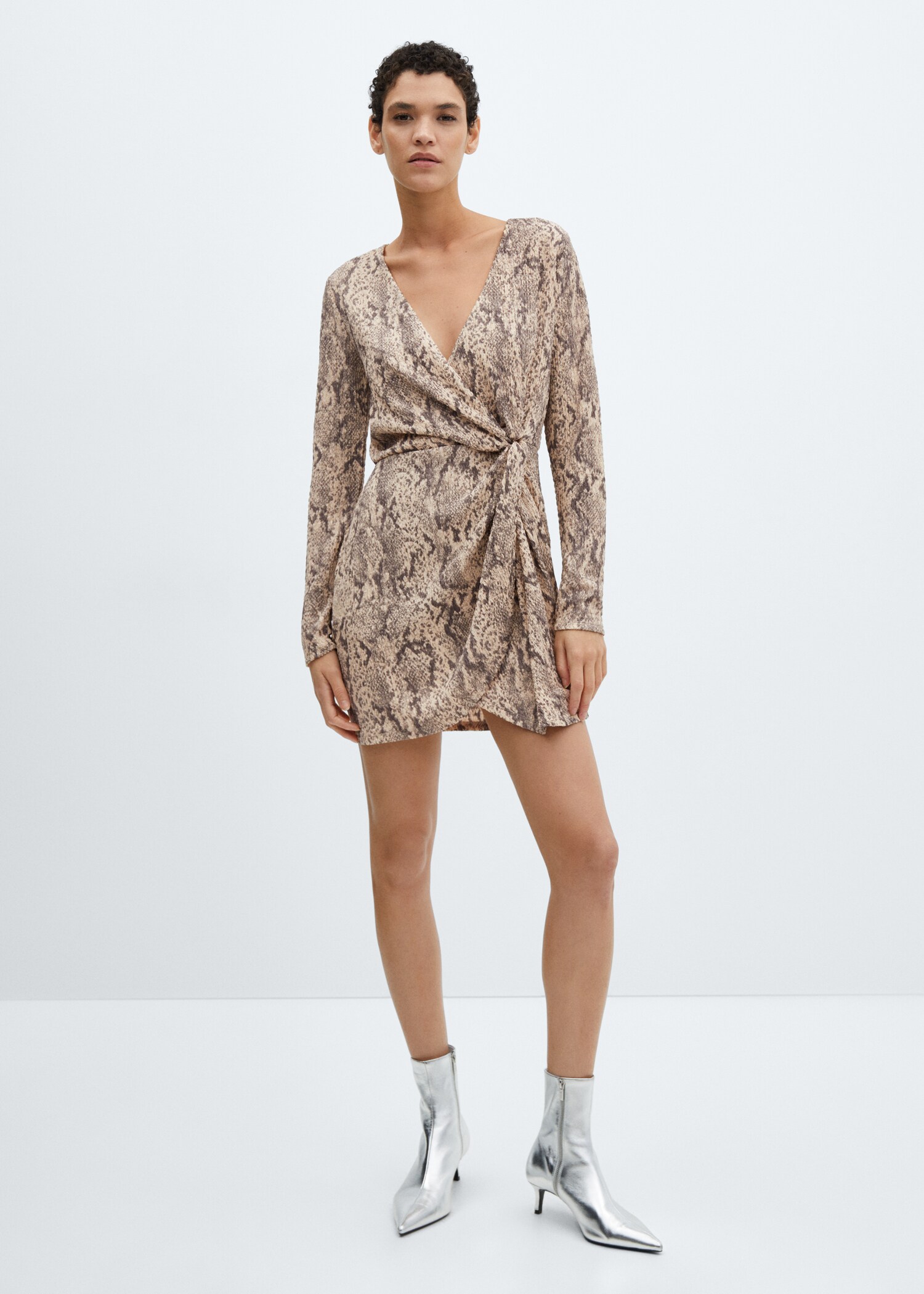 Animal-print textured dress - General plane