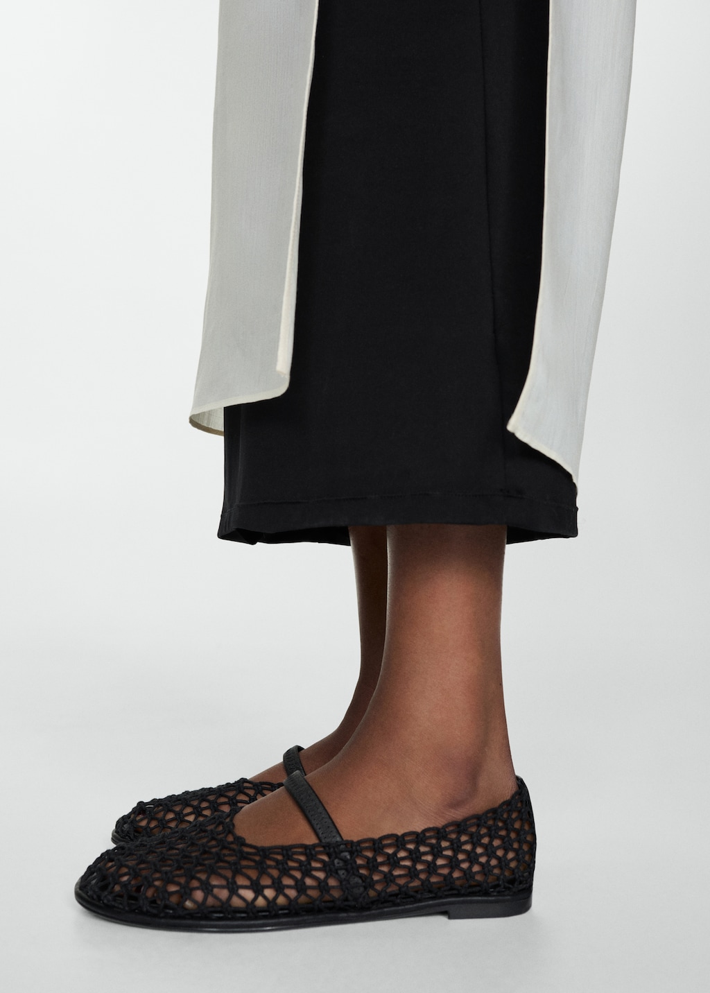 【KHIHO】MESH BUCKLE STRAP BALLERINA FLAT メッシュシューズ MUSINSA | KHIHO Mesh Buckle Strap Ballerina Flats Black