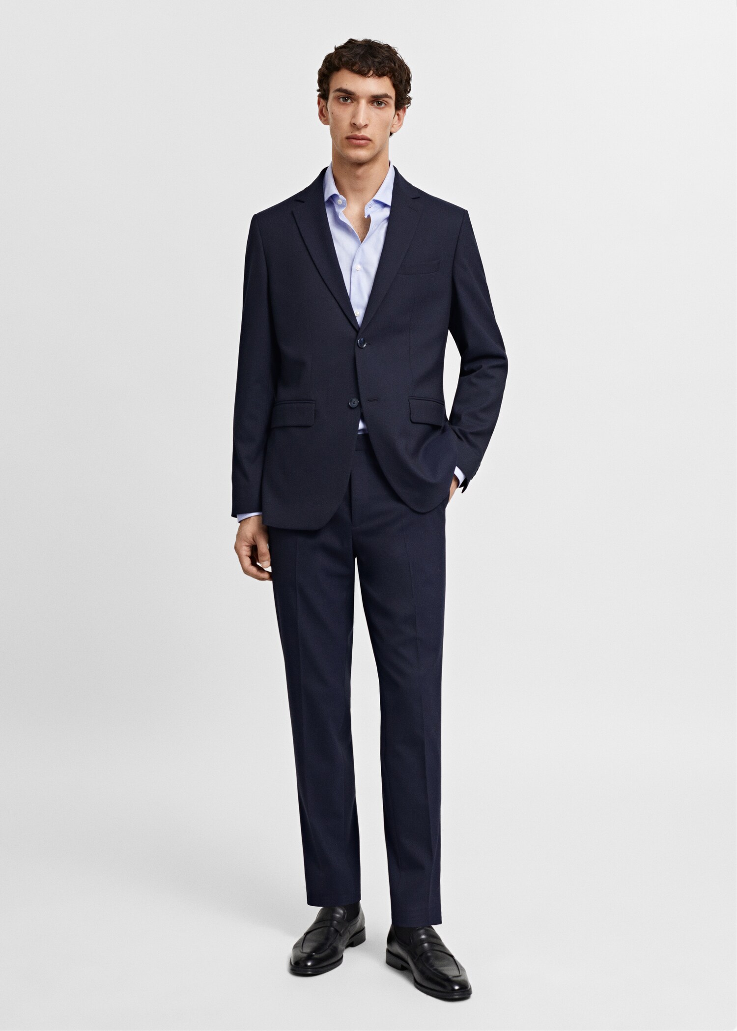 Chemise costume slim-fit twill milleraies - Plan général