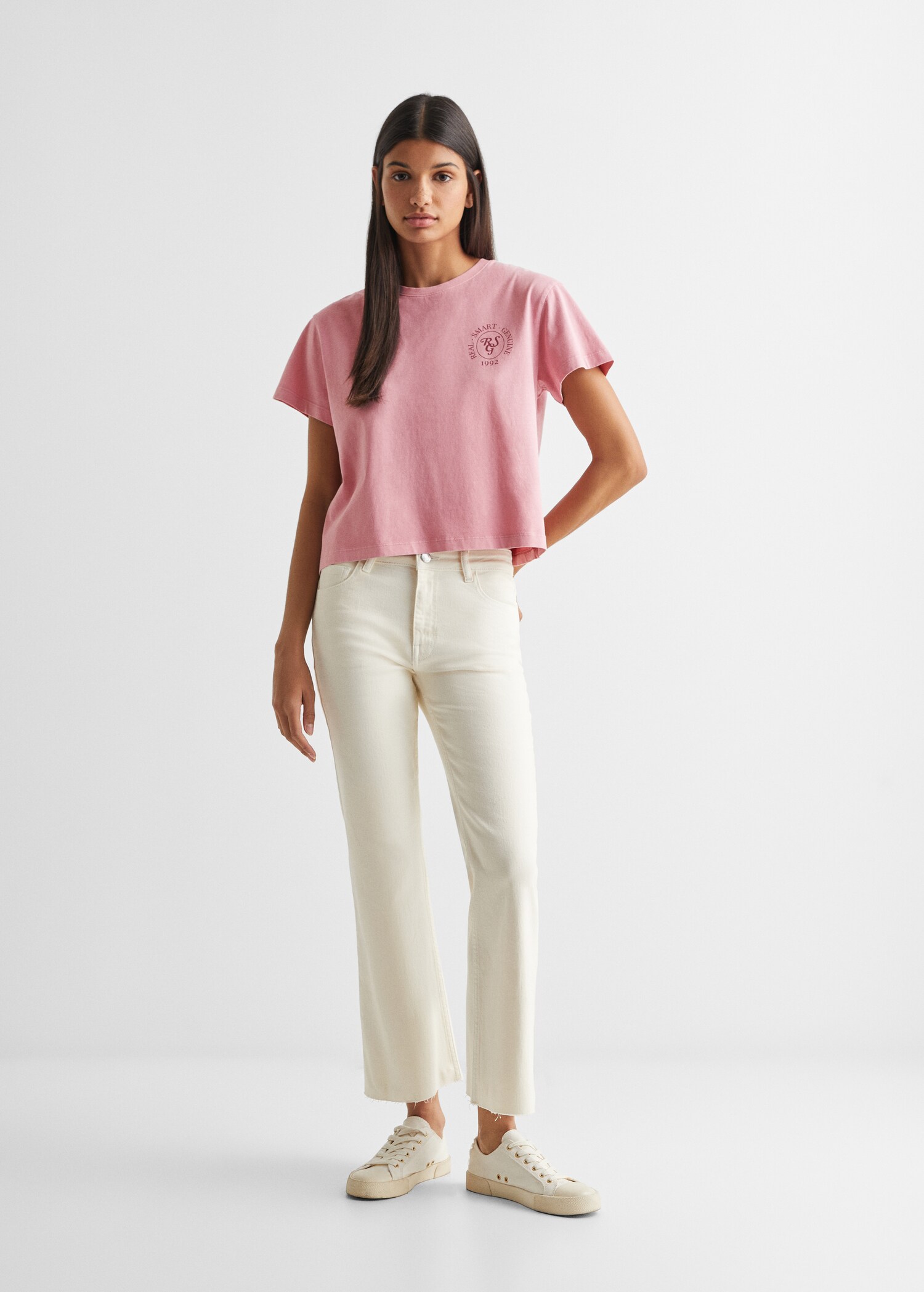 T-shirt crop imprimé - Plan général