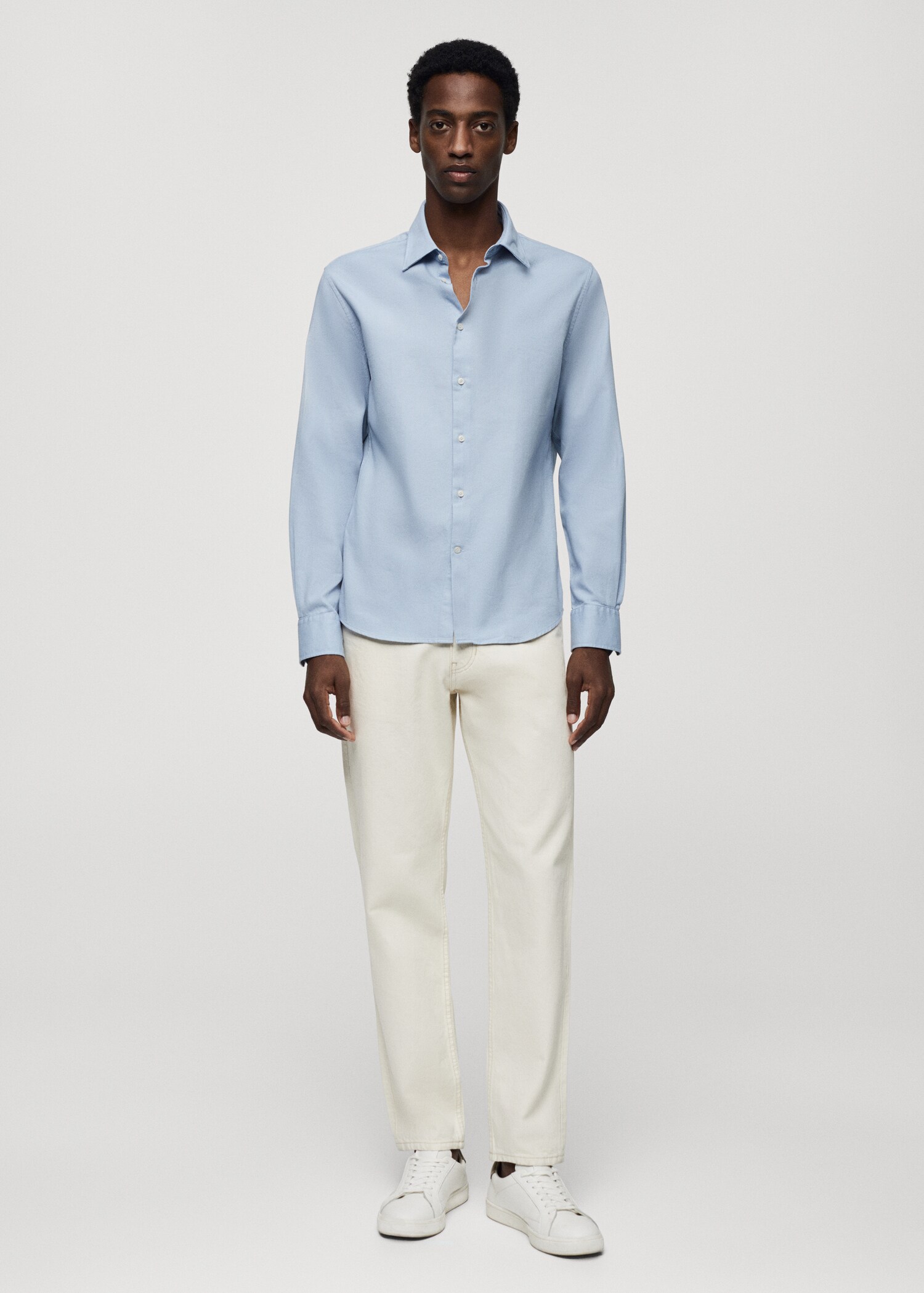 Chemise slim-fit coton structurée - Plan général