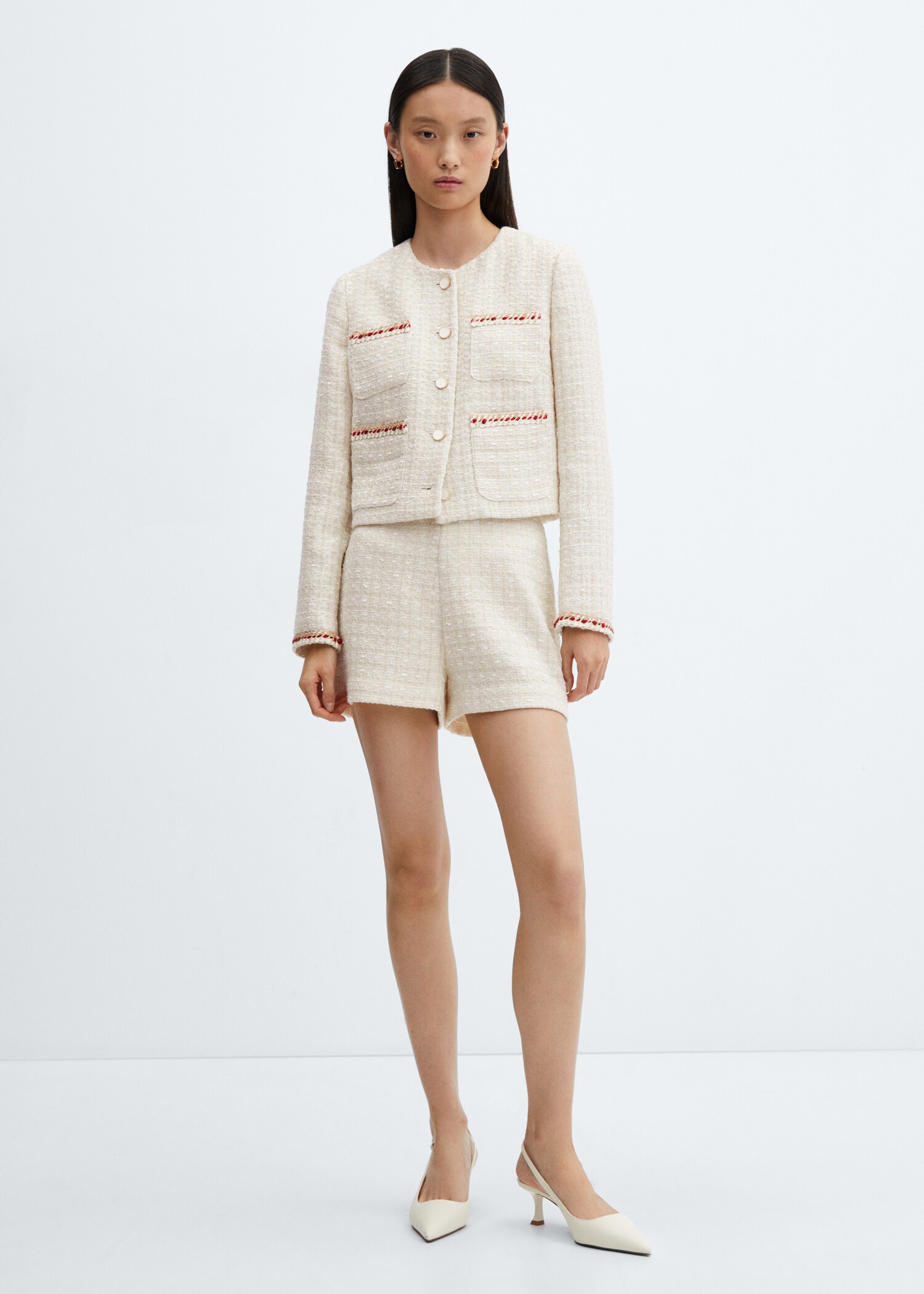 Tweed trim shorts - General plane