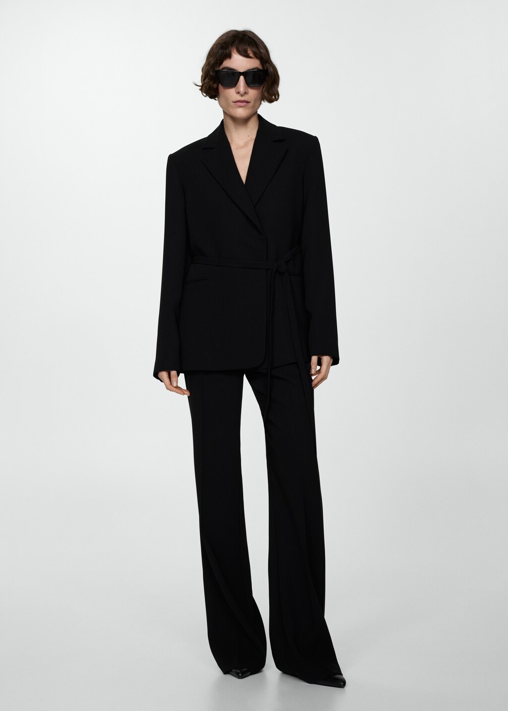 Mango belted blazer discount