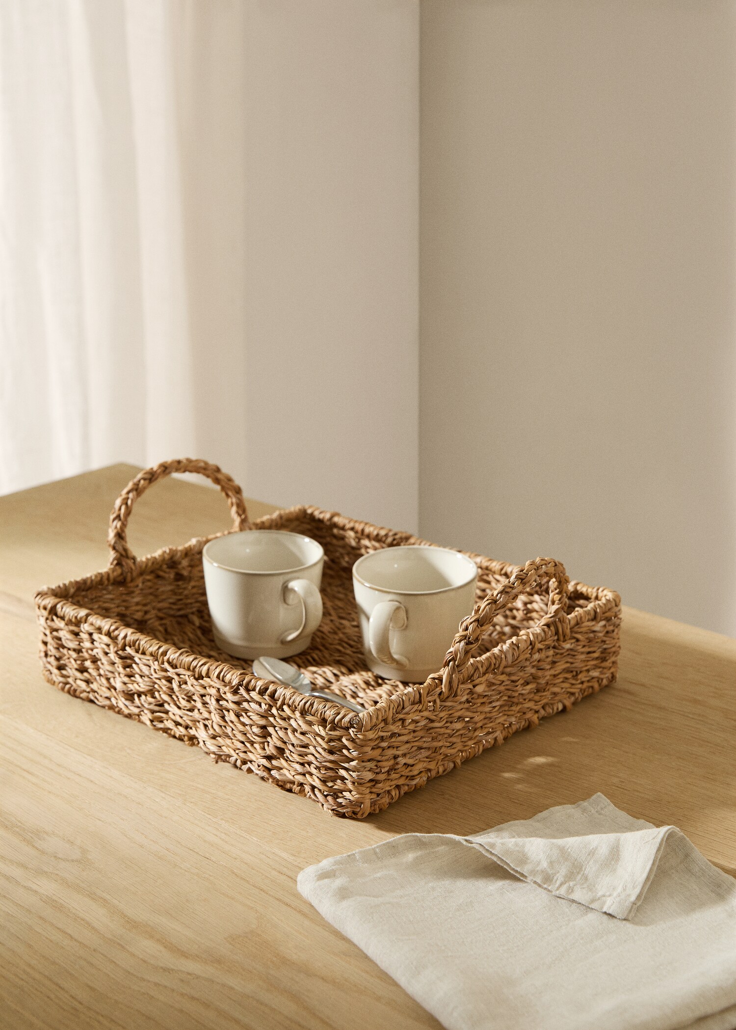 Square basket with handles - General plane