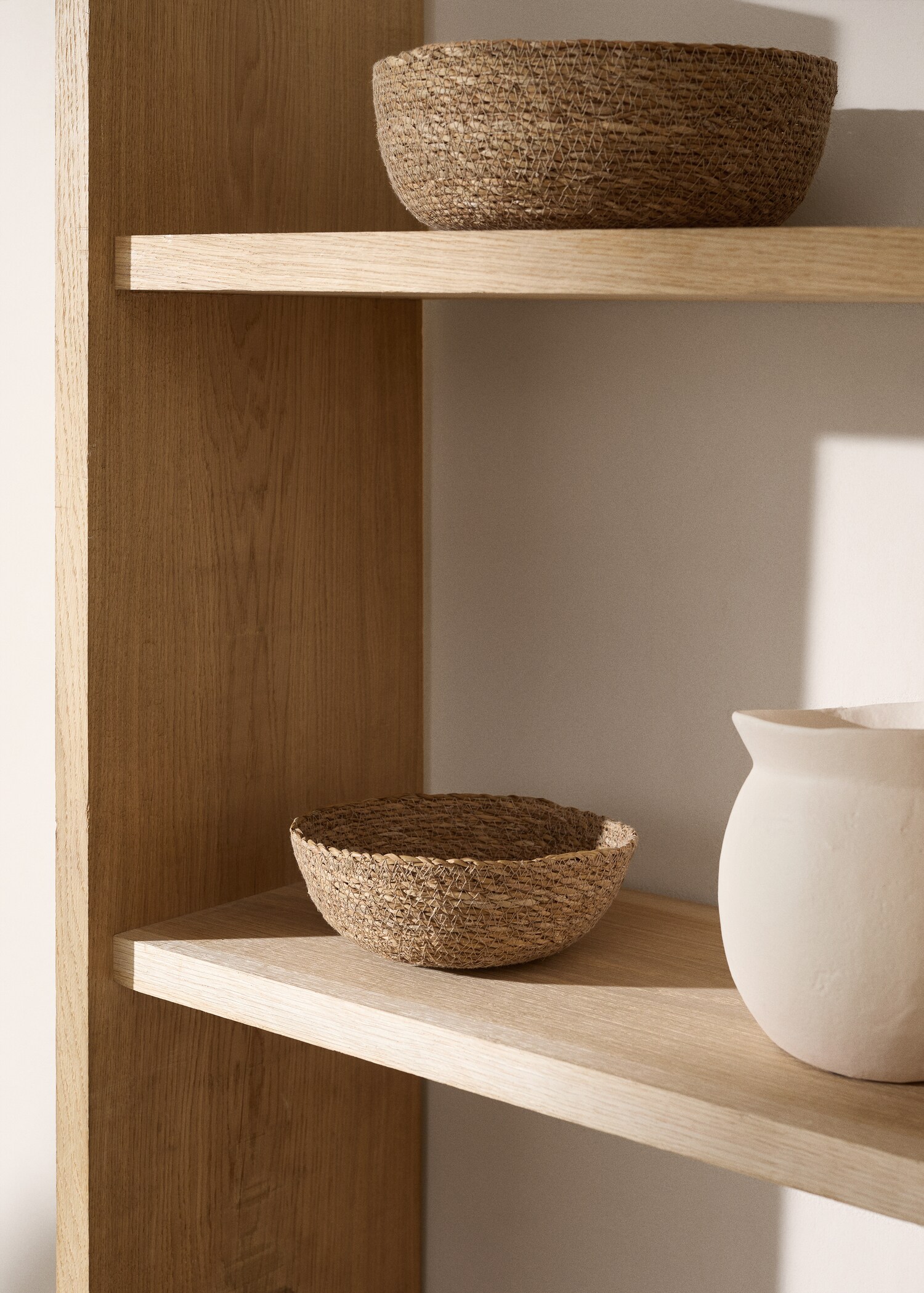 Round natural fibre basket 20x7cm - General plane