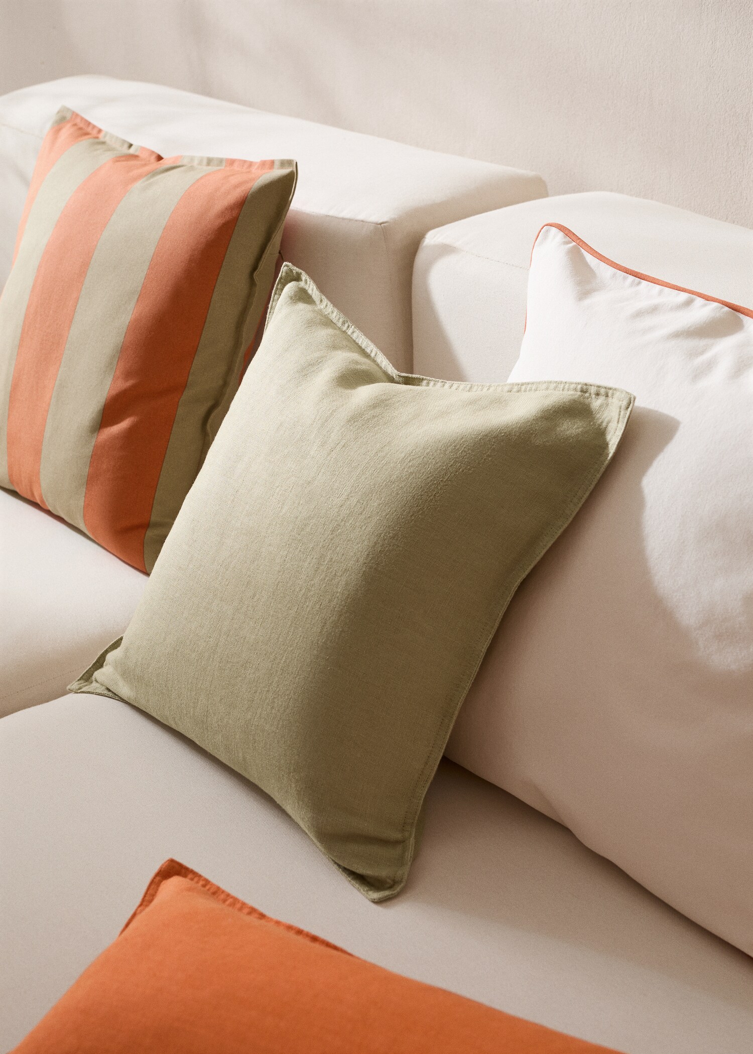 Funda de cojín 100% lino 45x45cm - Plano general