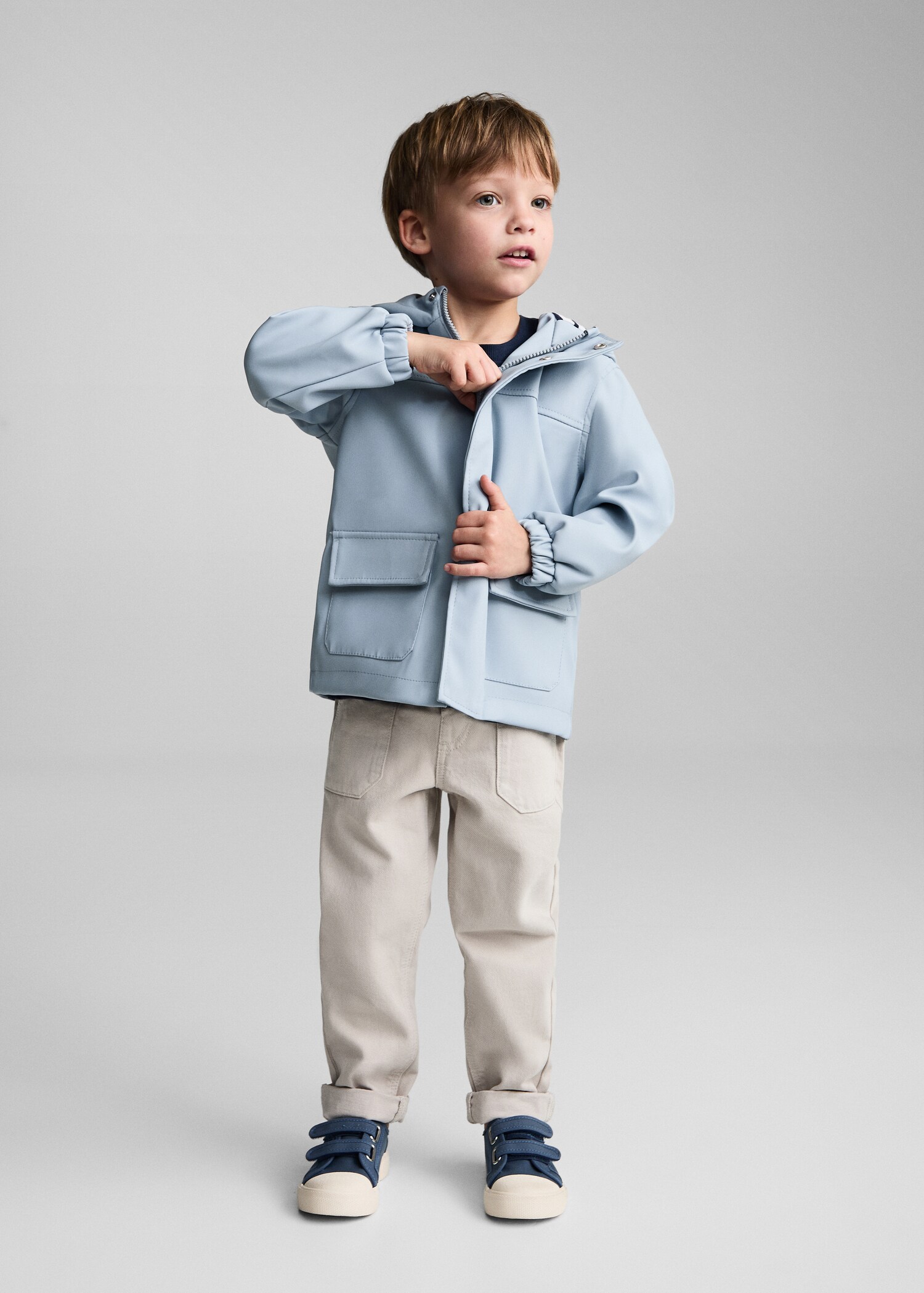 Hooded water-repellent parka - Загальний план