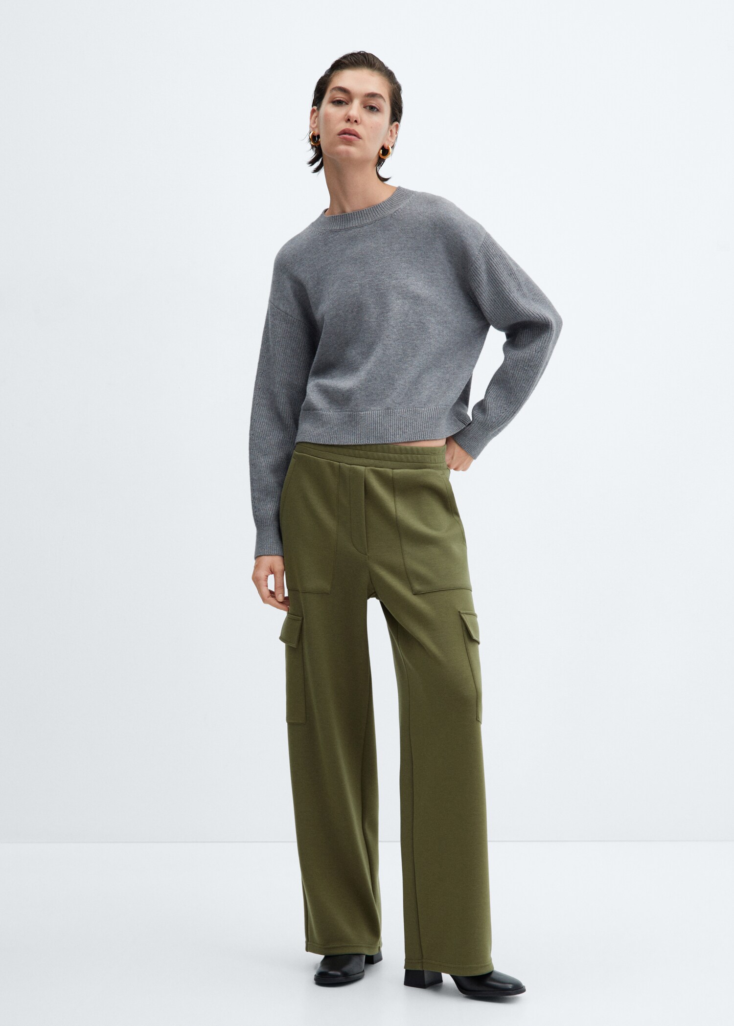 Pantalon cargo taille élastique - Plan général