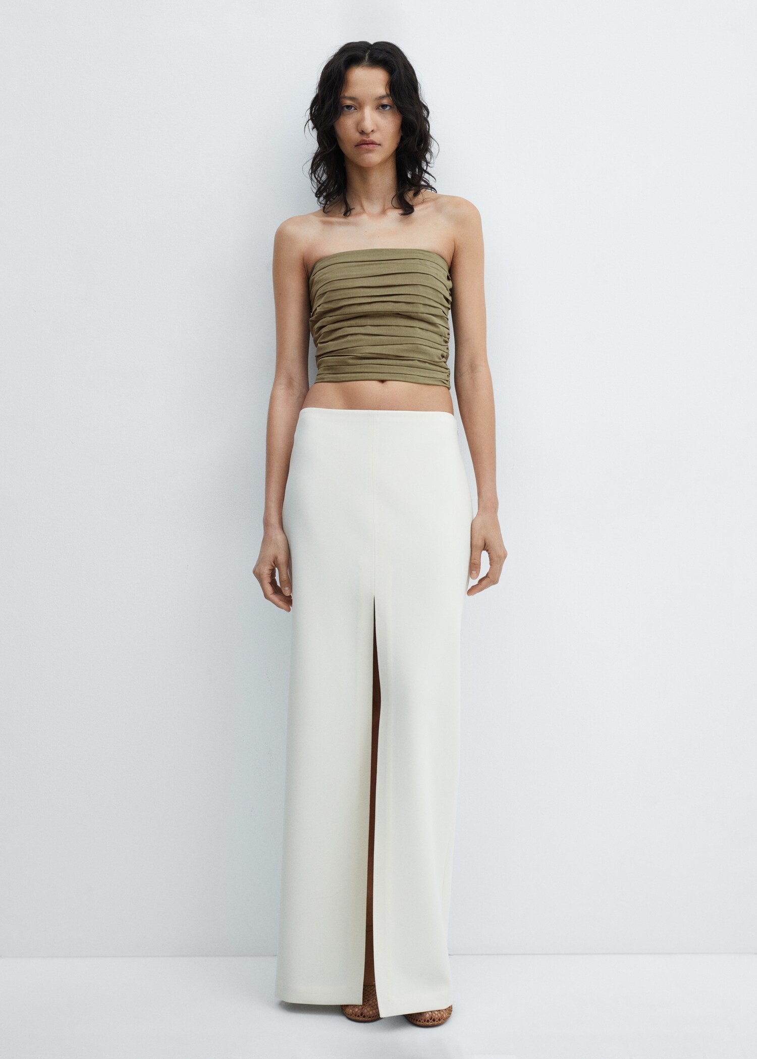 Draped crop top - General plane