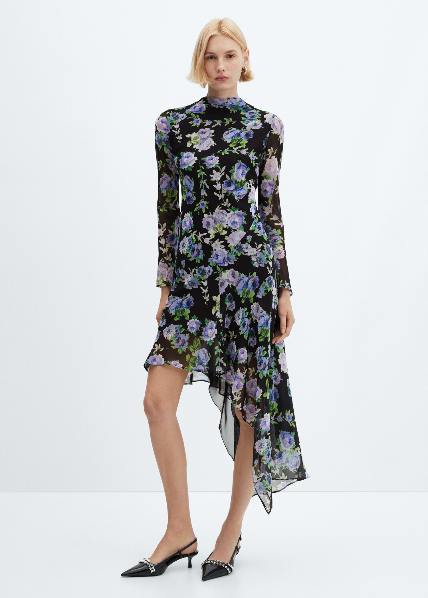 Asymmetric flower dress - General plane