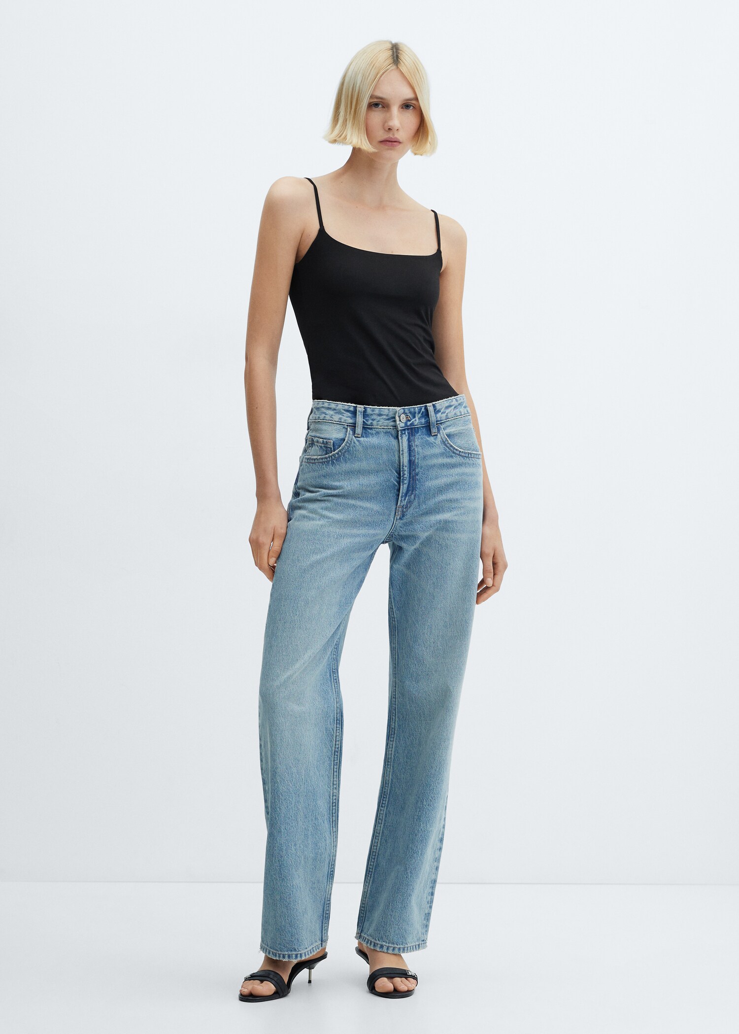 Strapless halter neck top - General plane