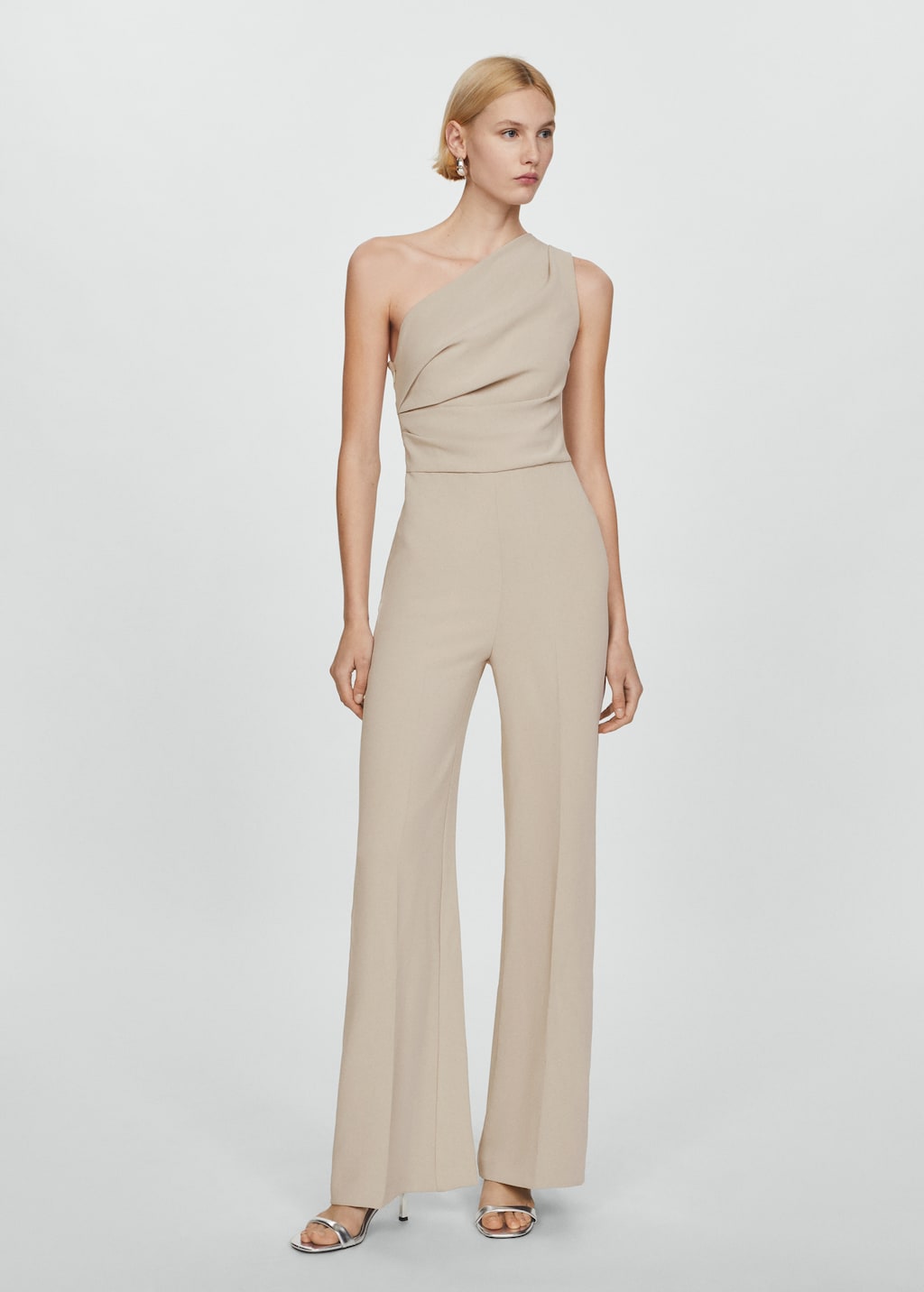 Mango grey jumpsuit deals