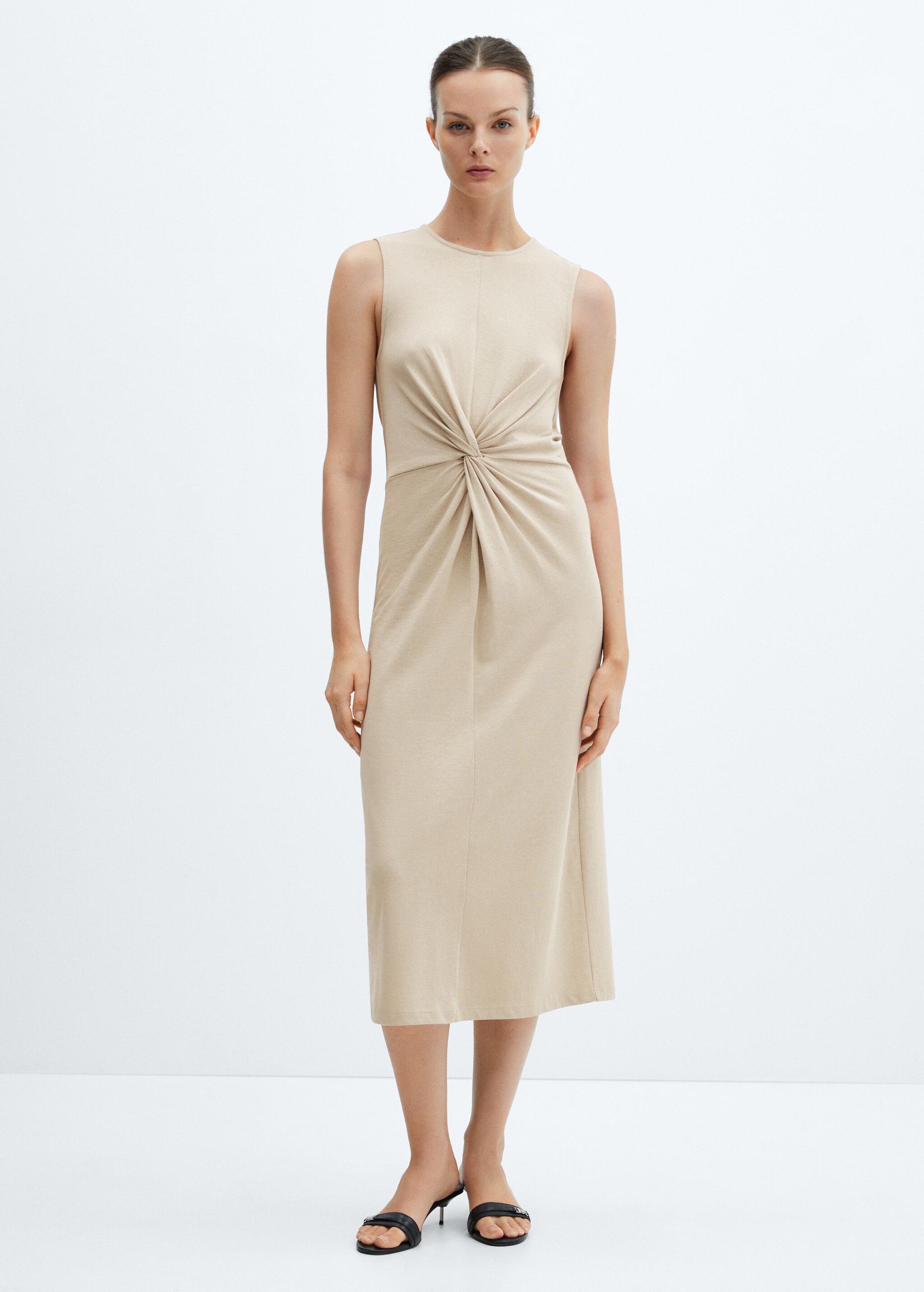 Knotted cotton dress - General plane