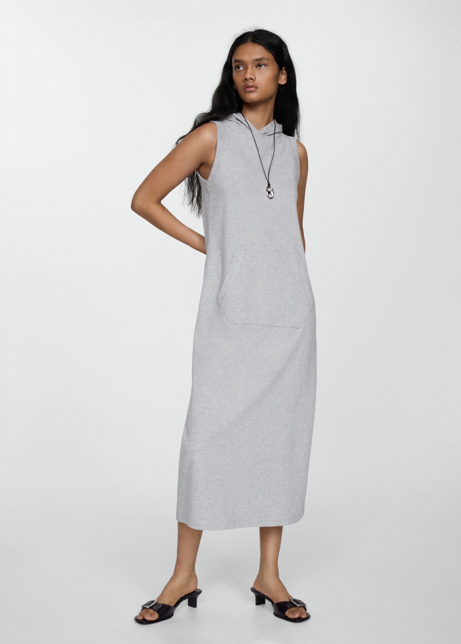 Robe capuche poche maxi - Plan général