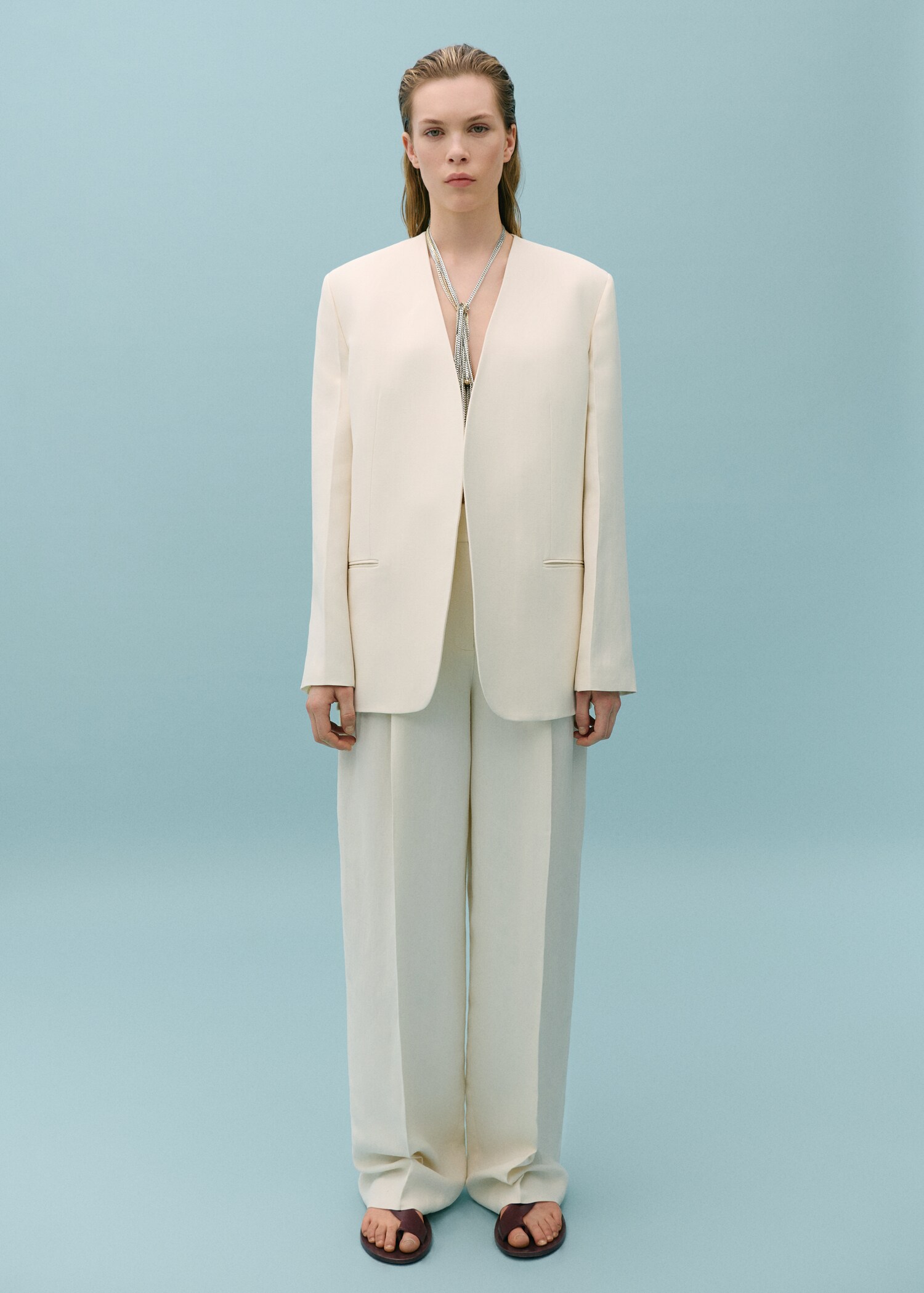 Suit blazer without lapels - General plane