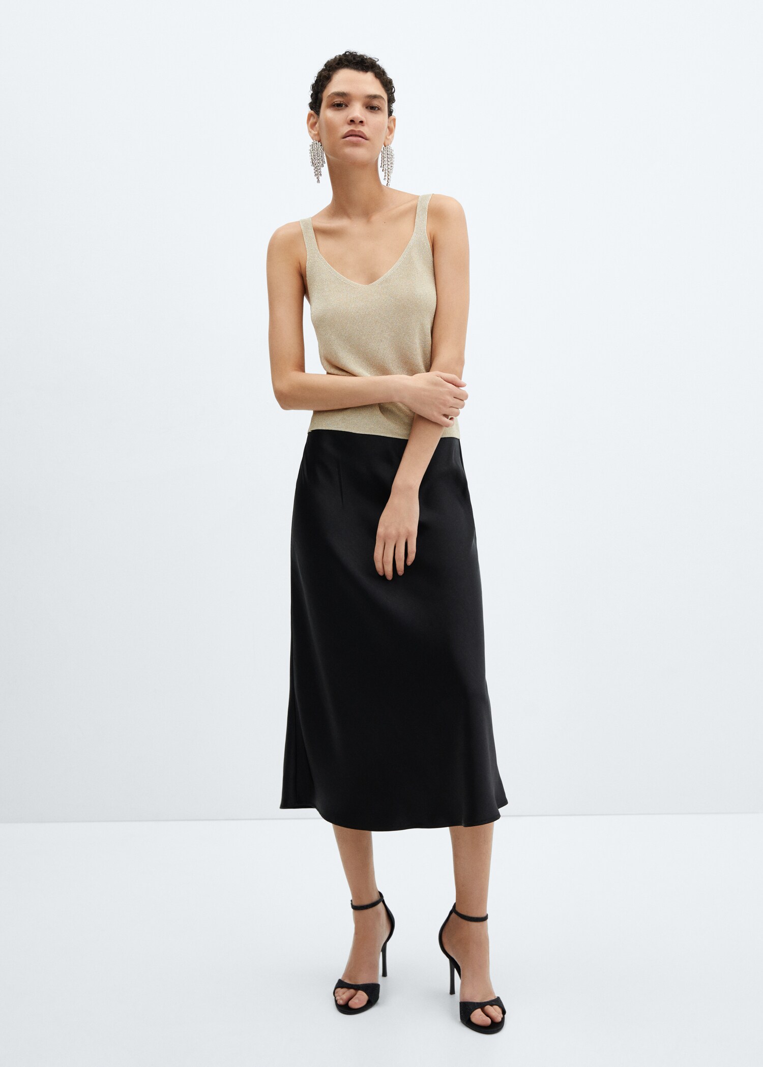 Strick-Top mit Lurex - Allgemeine Ansicht