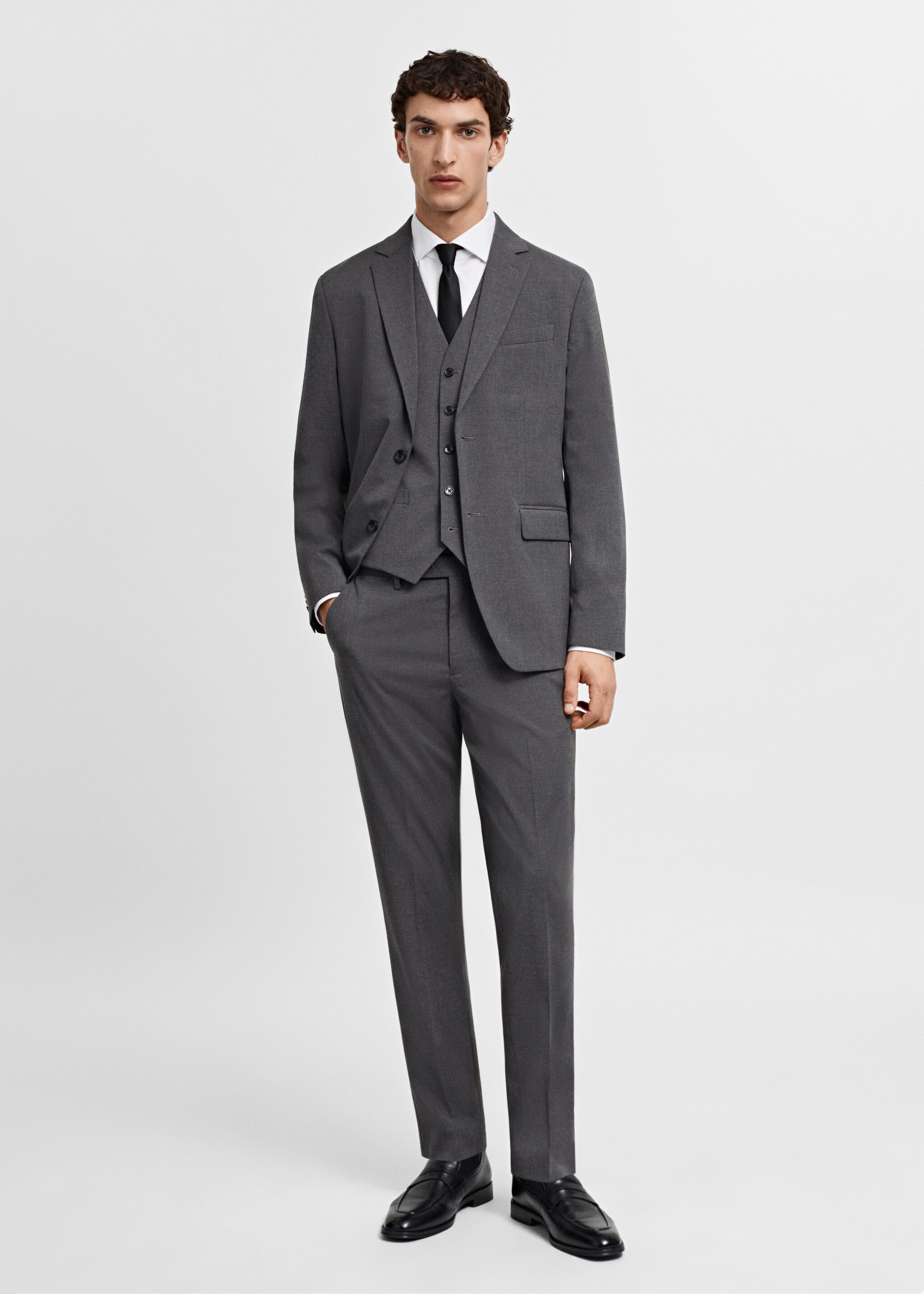 Slim-fit suit waistcoat - General plane