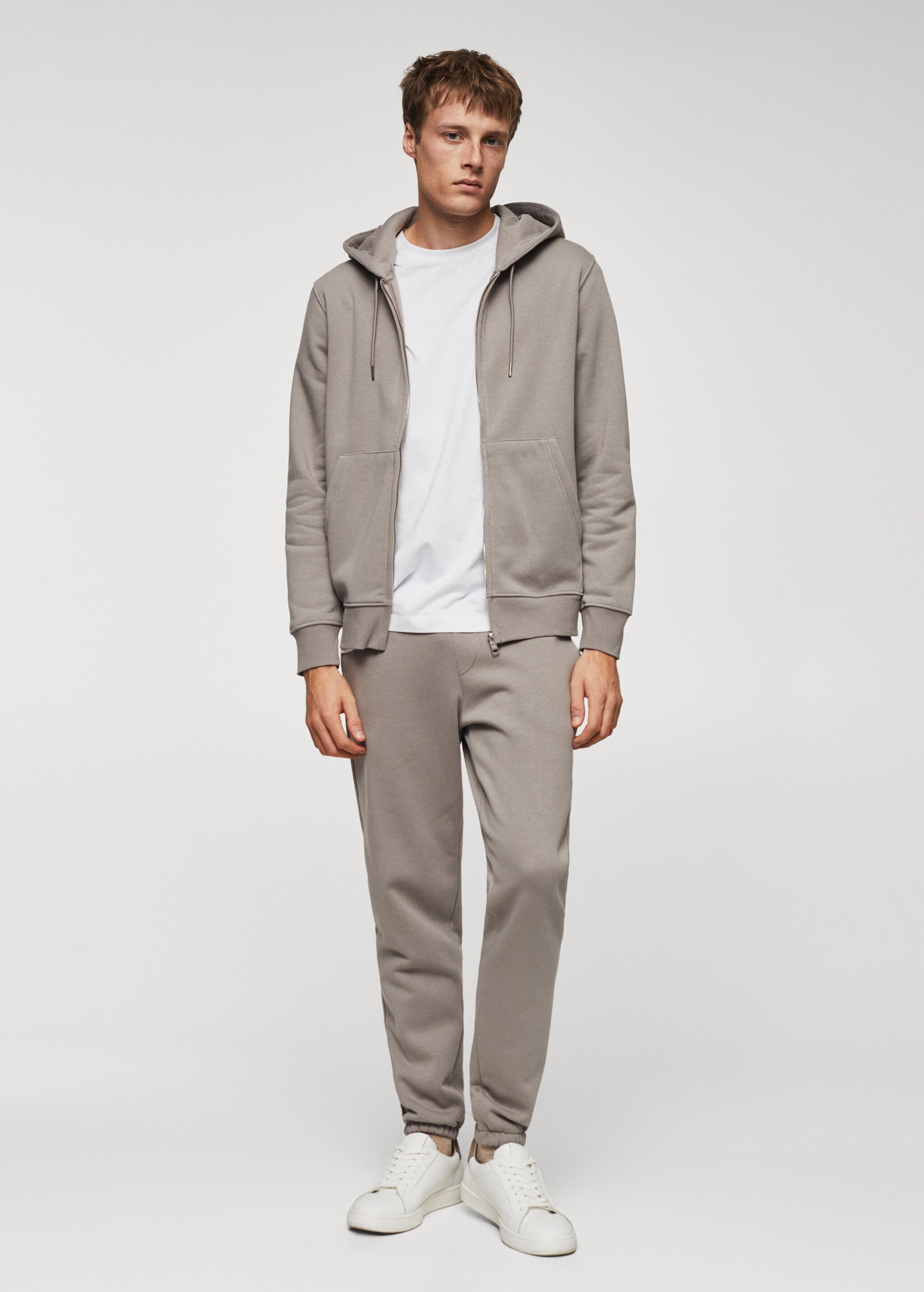 Cotton jogger-style trousers - General plane
