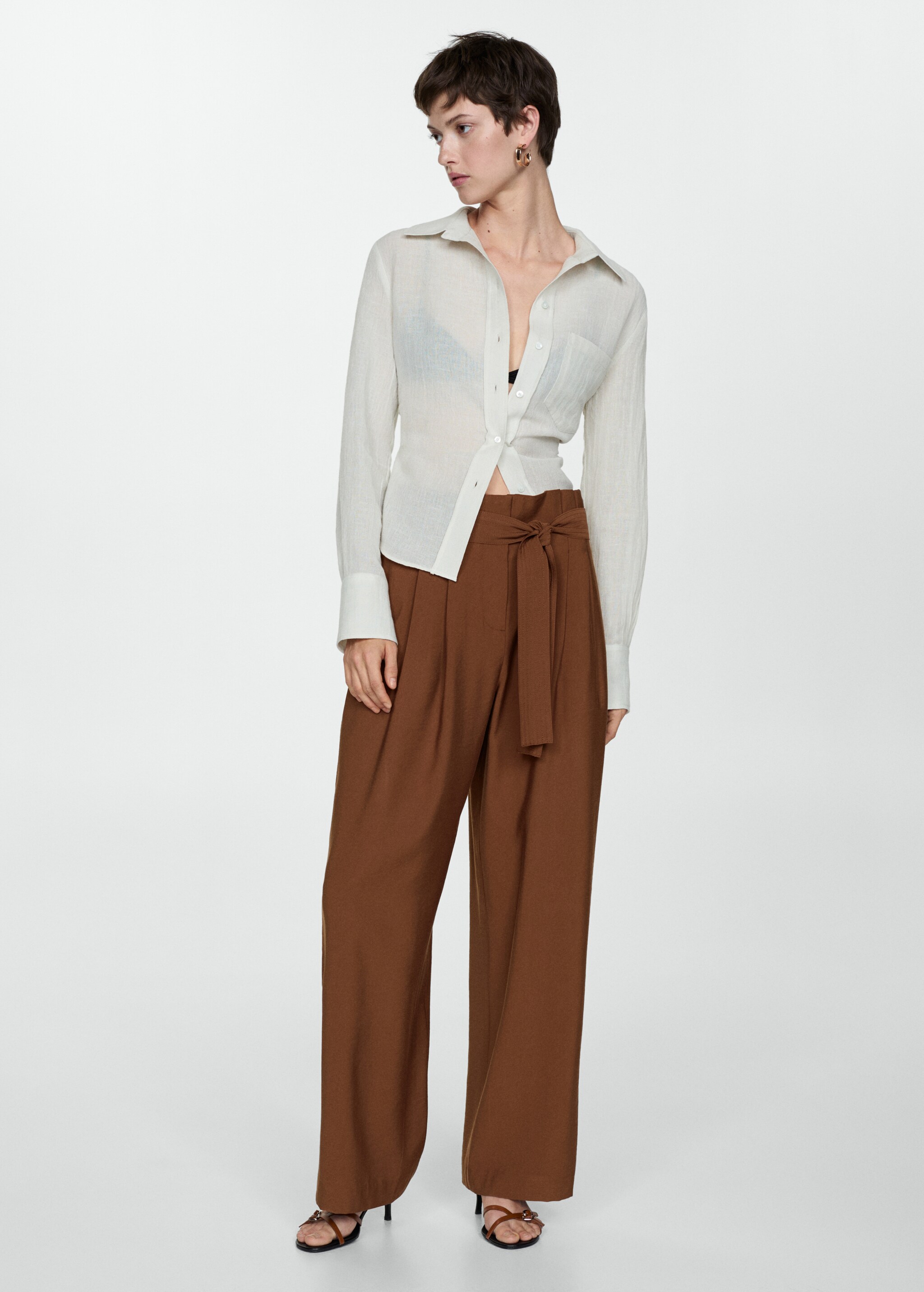Belt straight-fit trousers - General plane